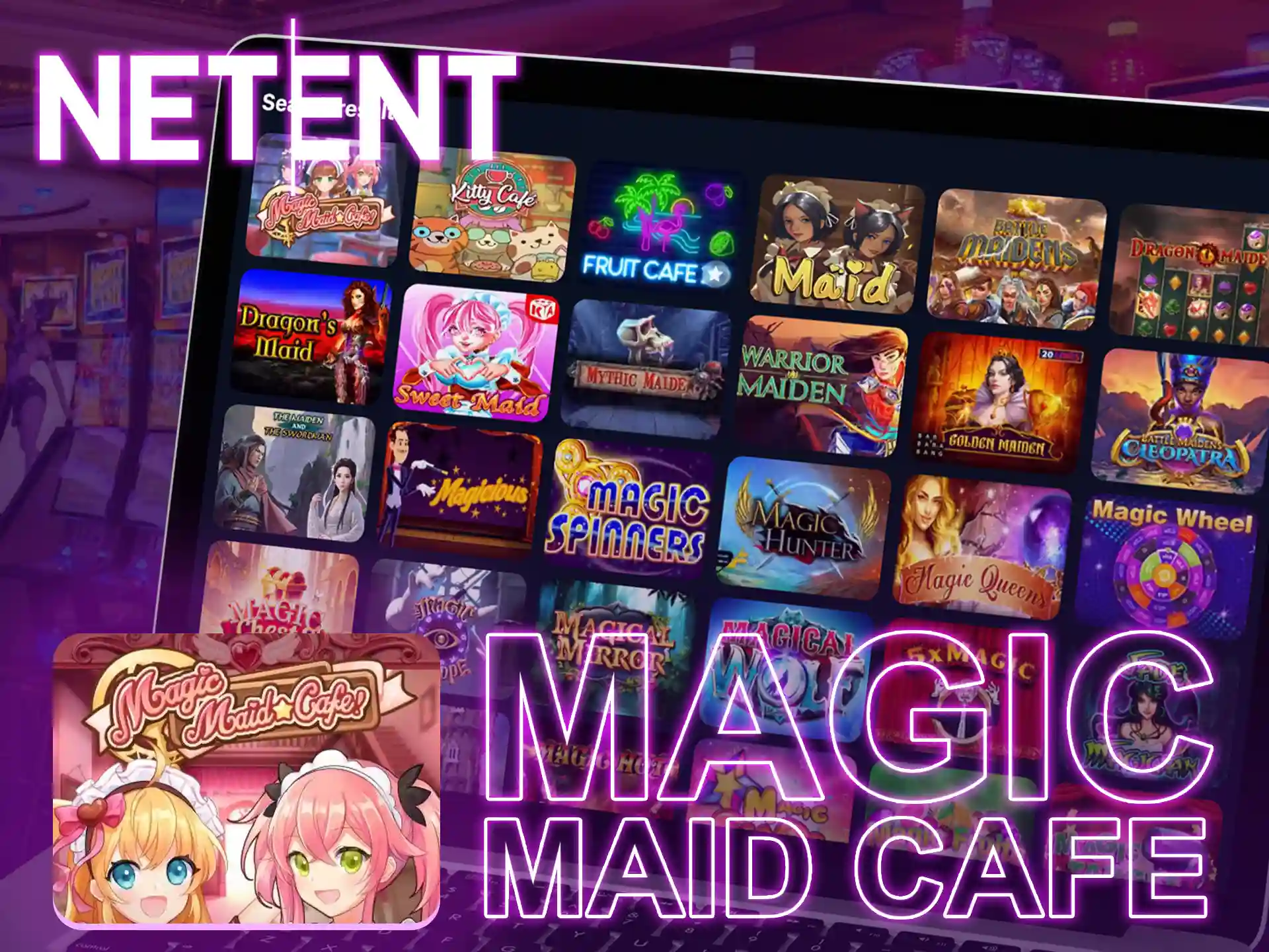 Magic Maid Cafe is differentiated from other slots by its anime drawings and cartoon images.