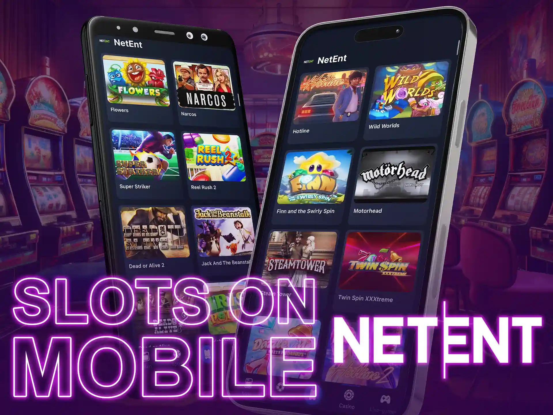 The games of the provider Netent are adapted for mobile devices.