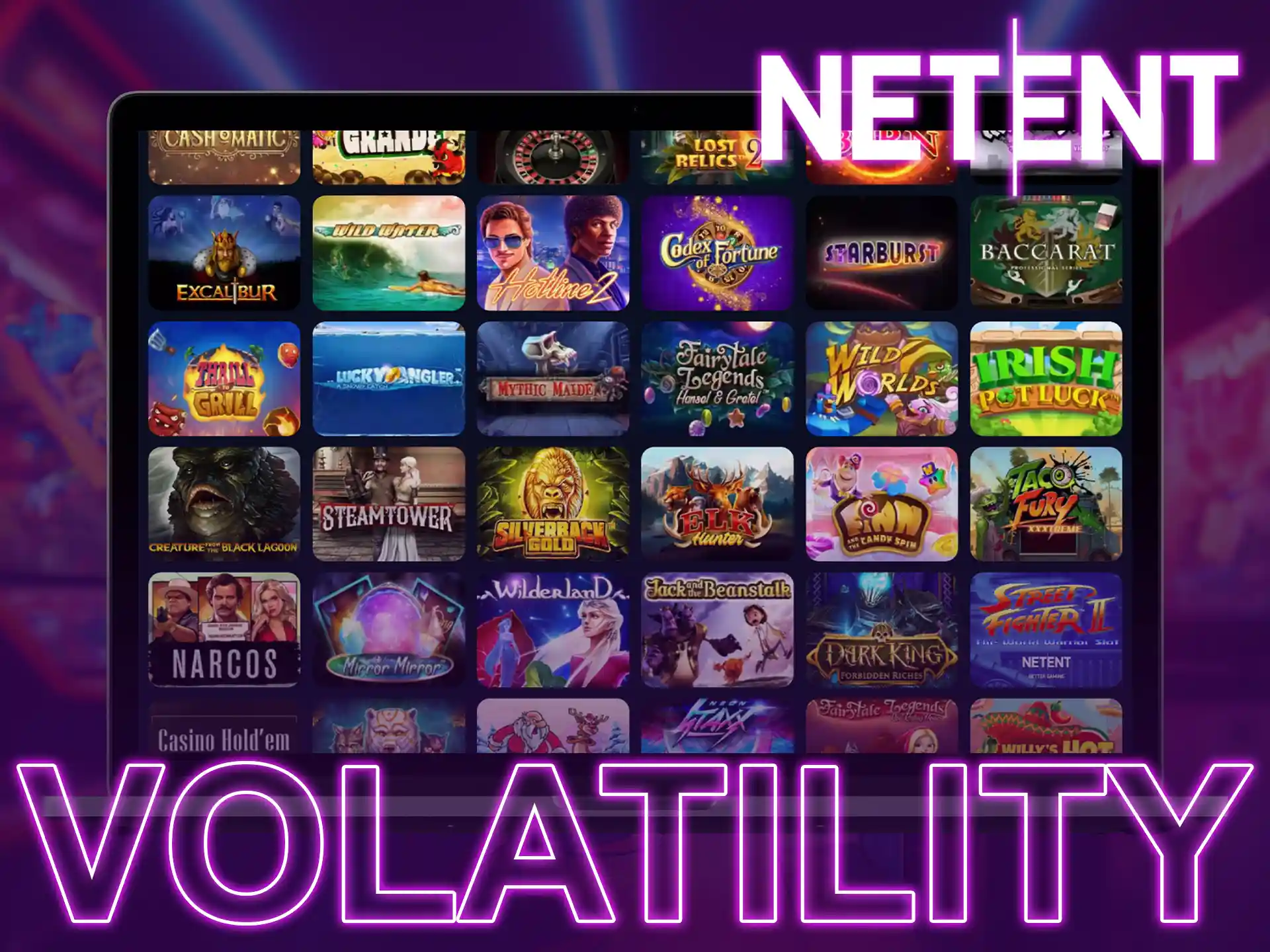 Netent has many slots with high volatility rates.