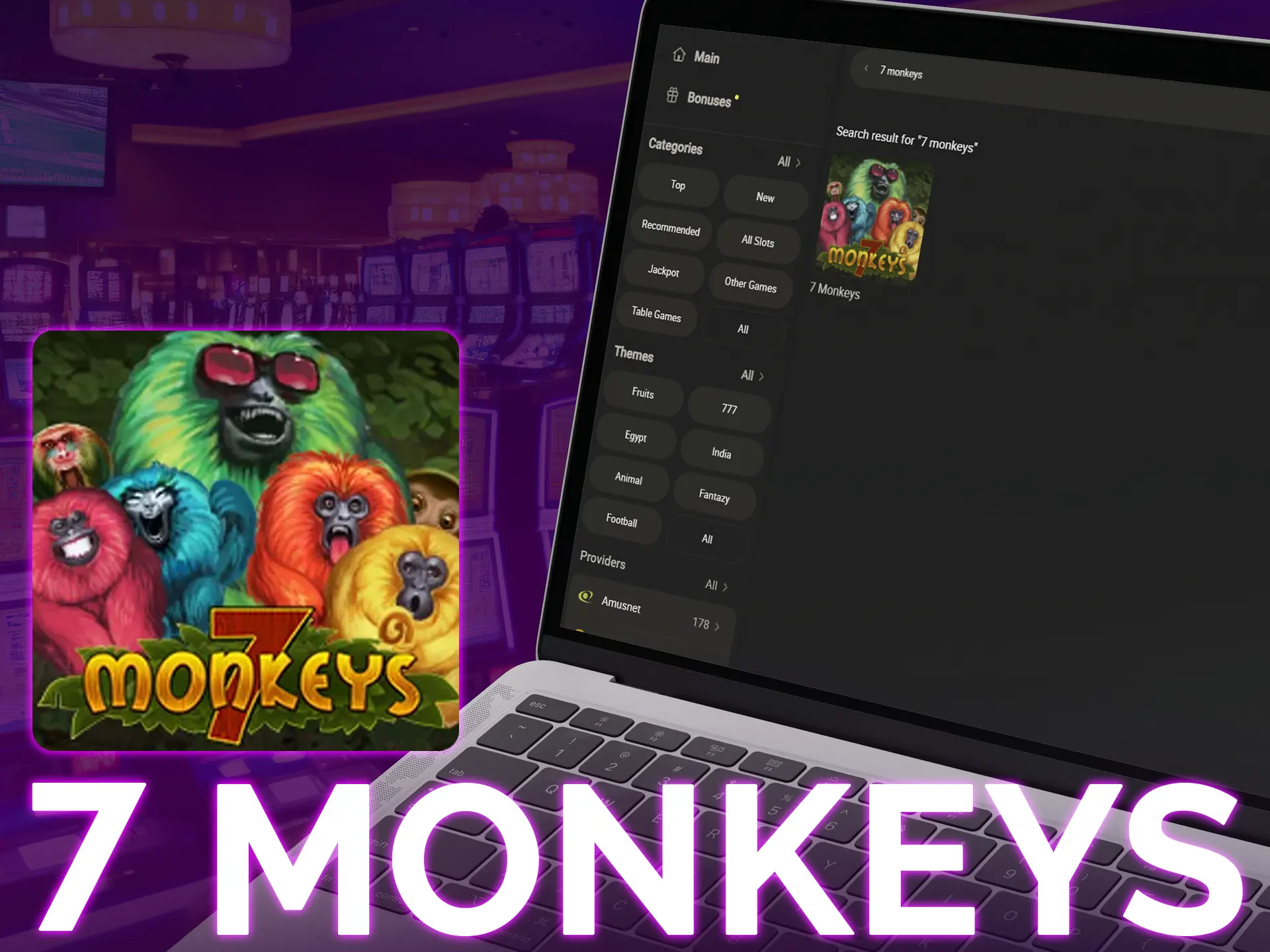 Enjoy 7 monkeys slot from Octopus Gaming.