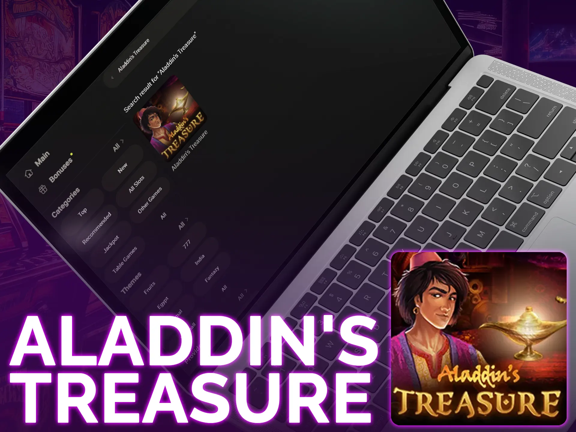 Enjoy the Alladin`s Tresure slot with the fairy tale athmosphere.