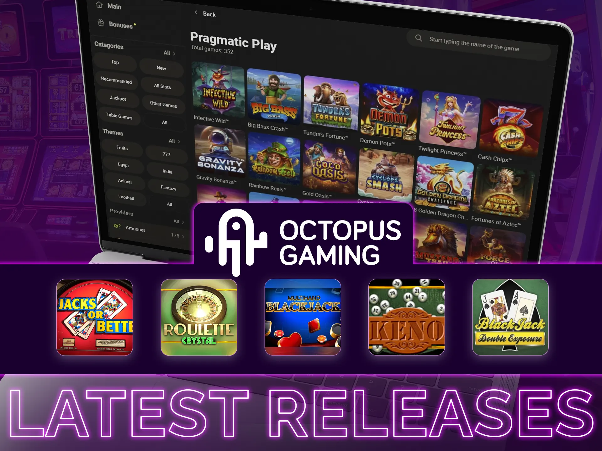 Learn more about latest releases from Octopus Gaming Provider.