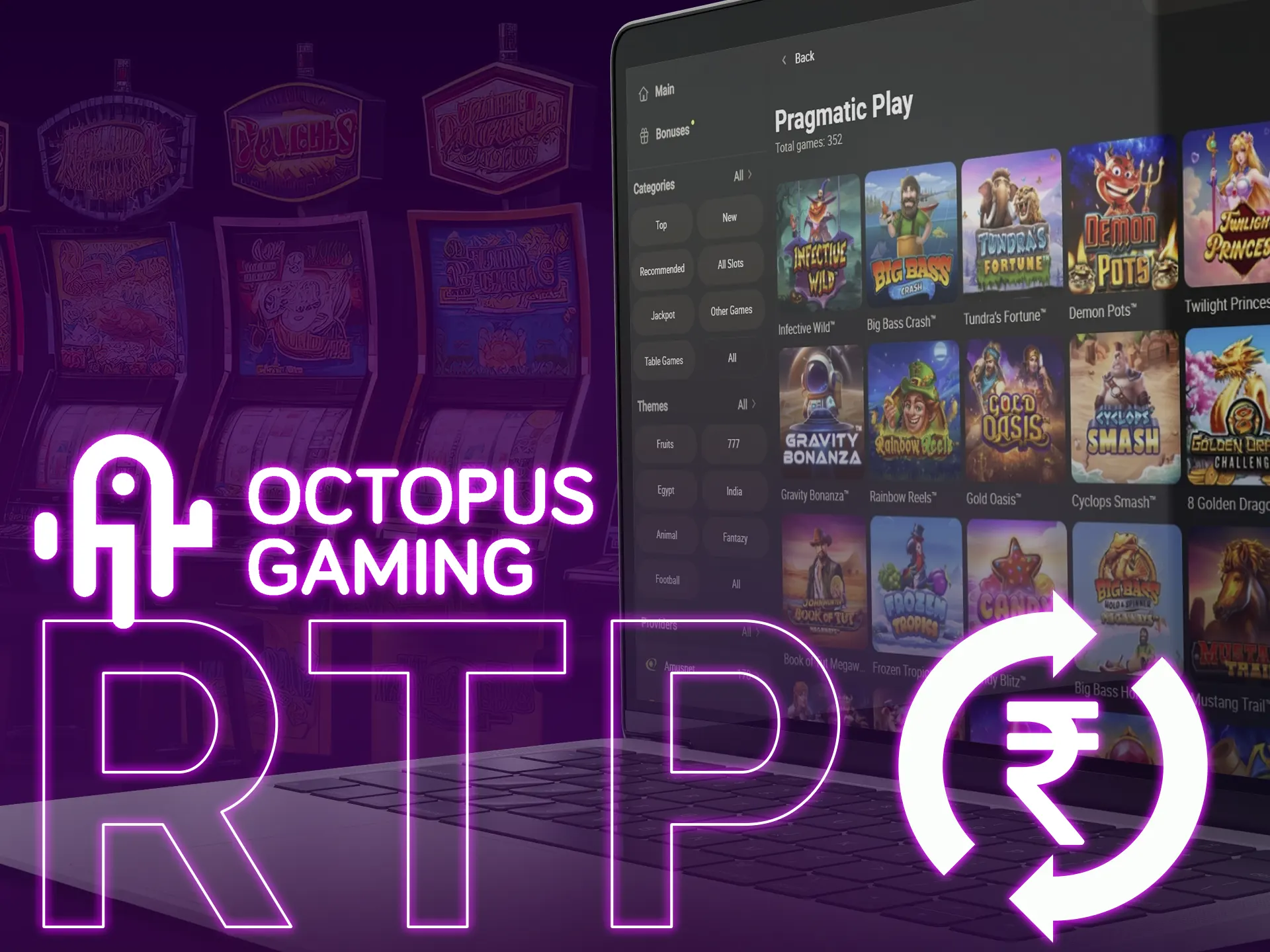 Octopus Gaming giving to players a high rate of RTP.