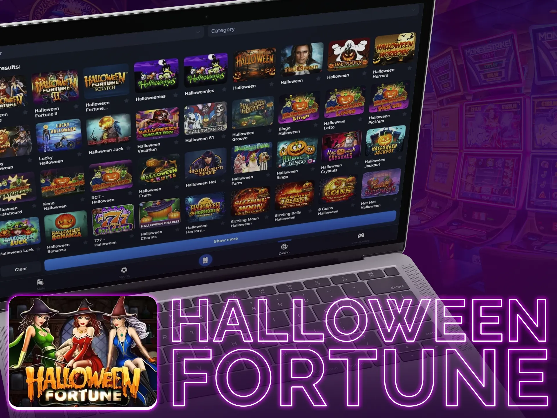 Feel the atmosphere of Halloween with Halloween Fortune slot.