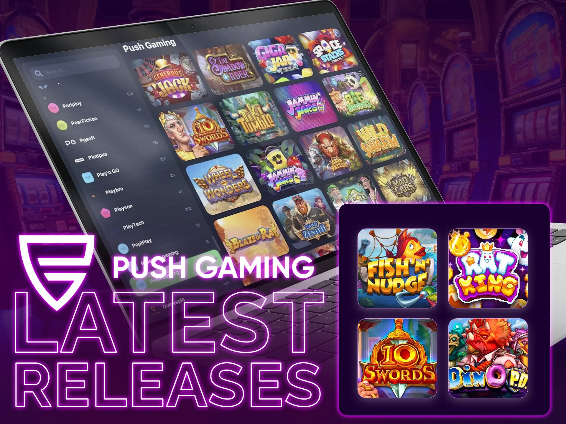 Explore the newest, latest released games from Push Gaming provider.