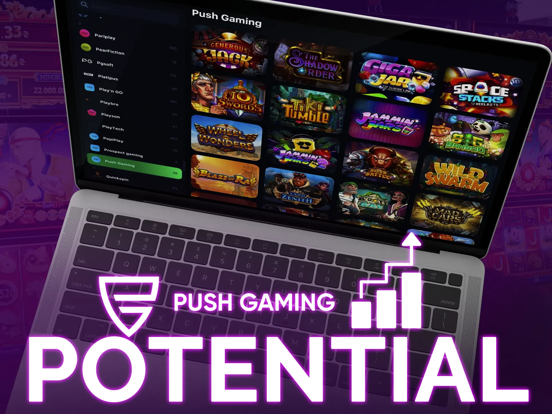 Enjor high potential of winnings with Push Gaming slots.