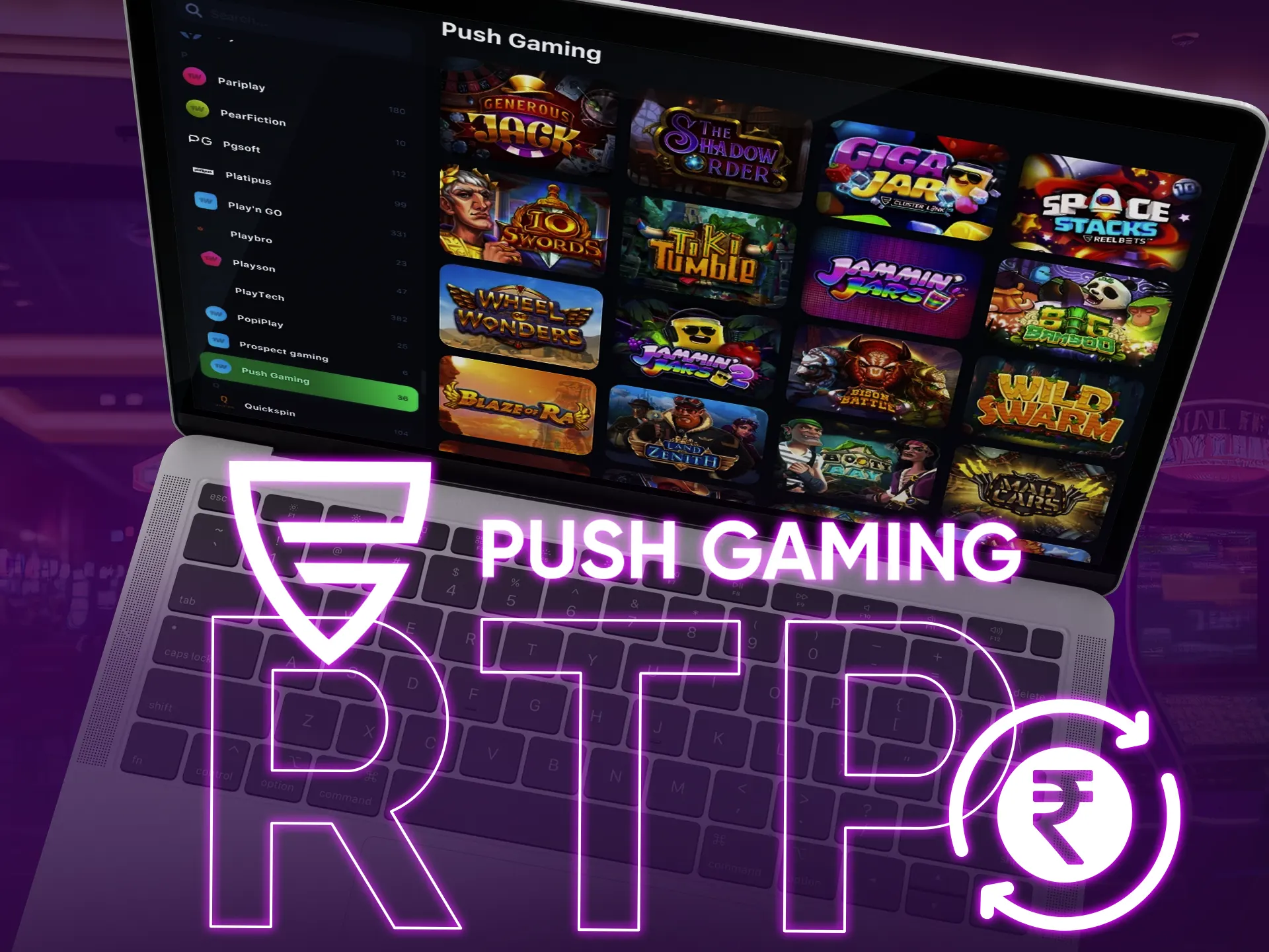 Push Gaming offering games with high RTP rate.