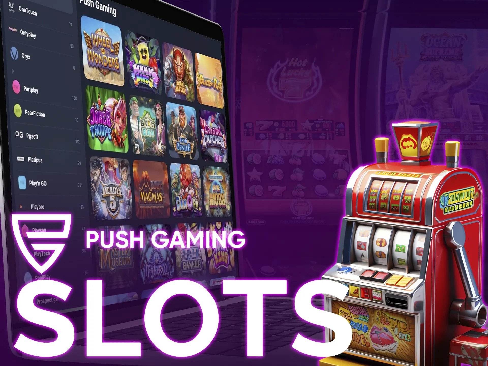 Enjoy slots from Push Gaming provider!