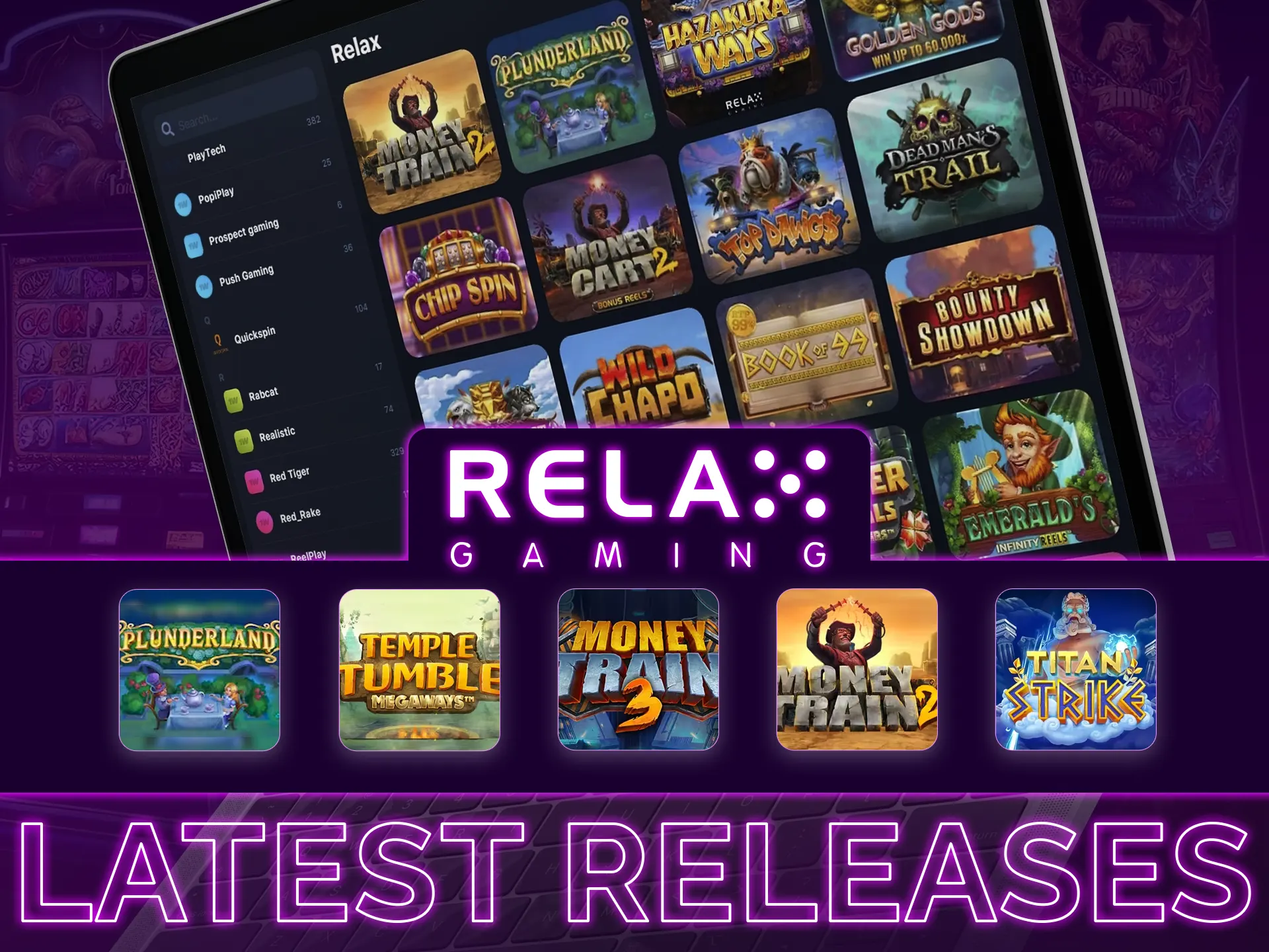 Meet the latest releases from Relax Gaming provider.