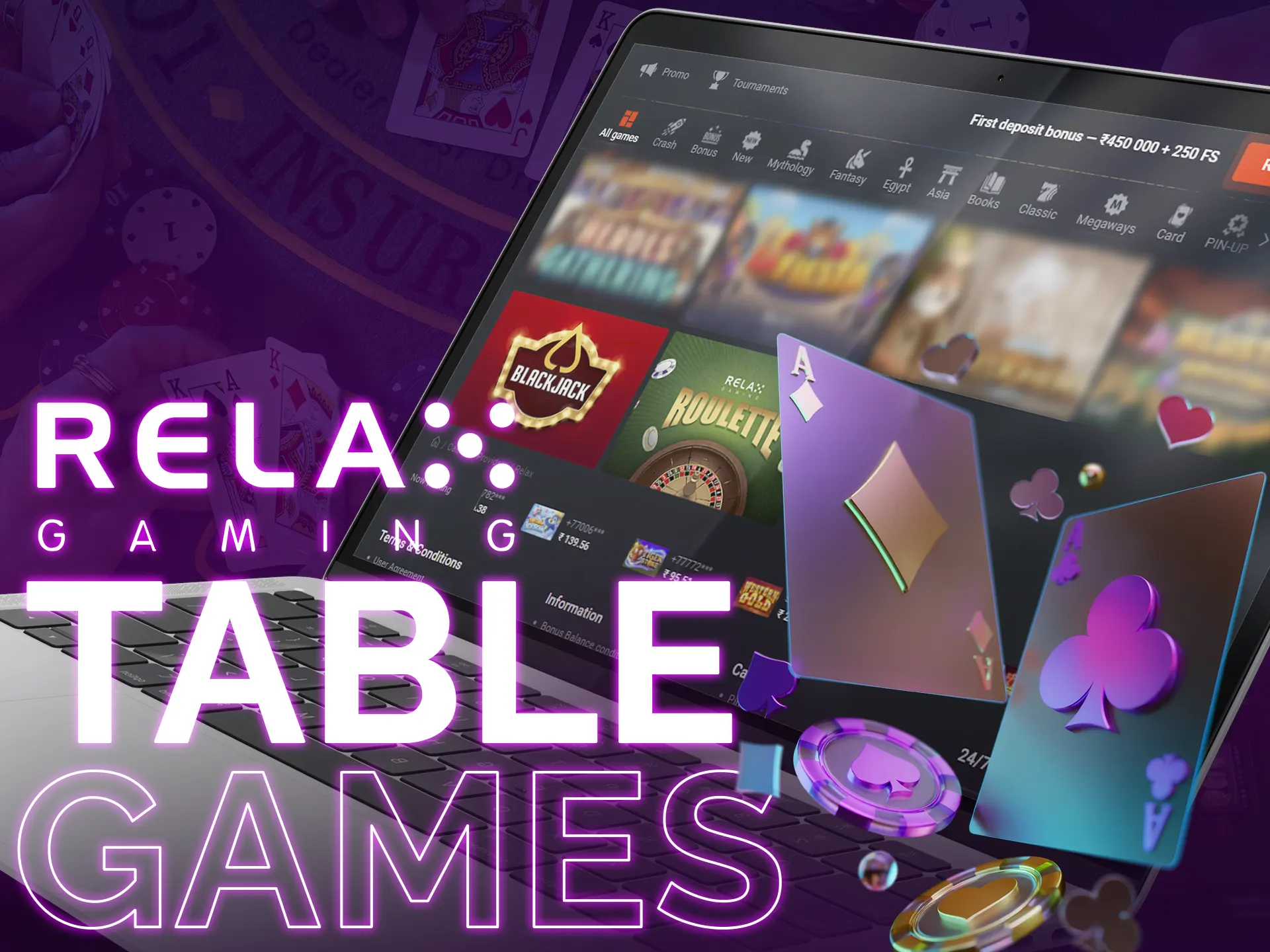 Find out more about table games from the Relax Gaming.