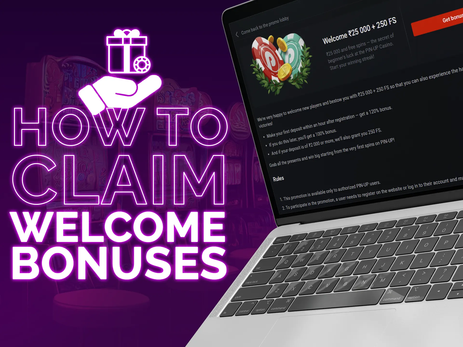Learn how to claim welcome bonuses.