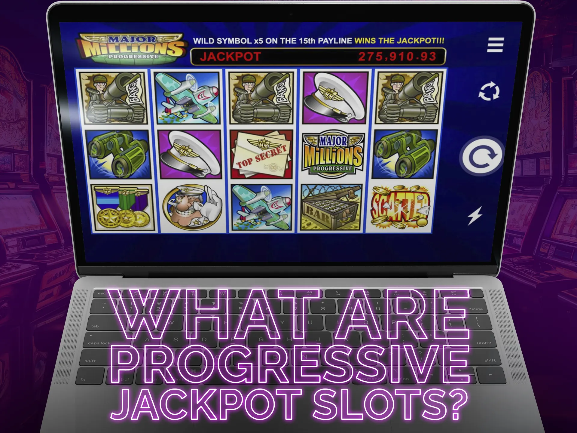In a progressive jackpot slot machine, there is a constant increase in the jackpot.
