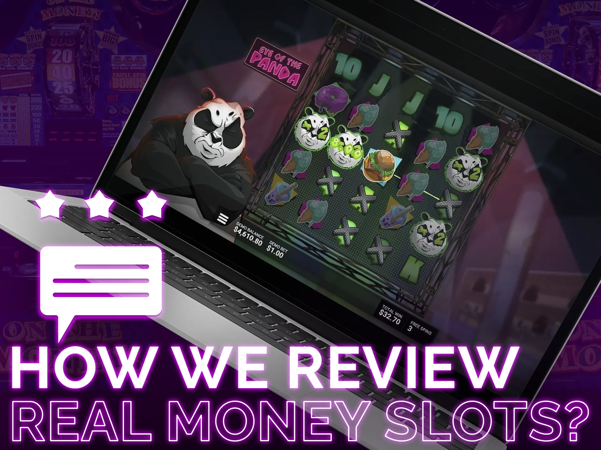 Familiarise yourself with the criteria for choosing Real Money Slots.