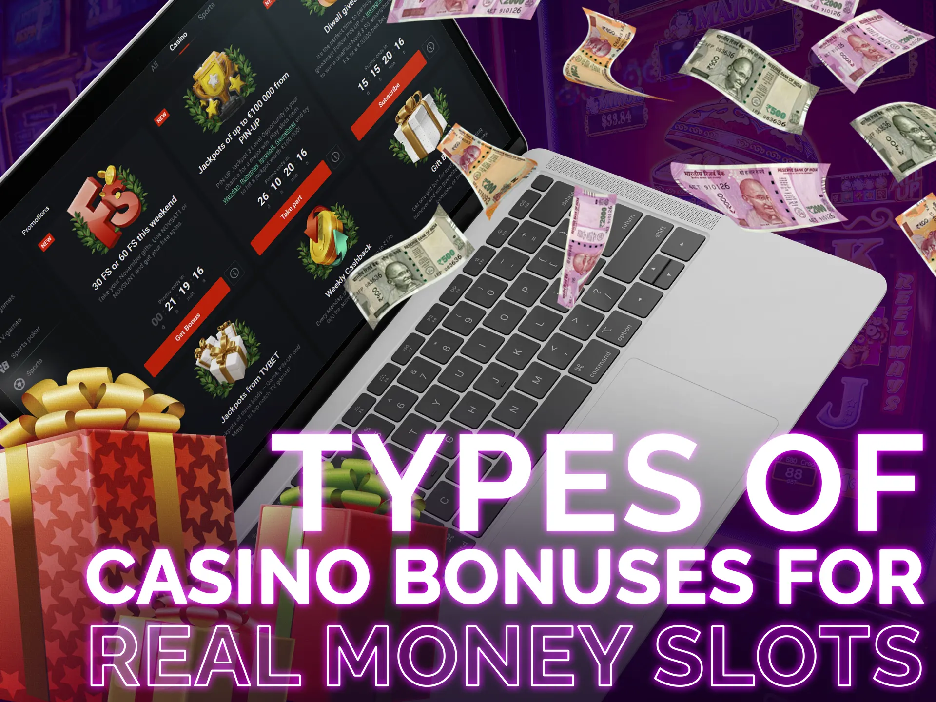 Take advantage of prizes and bonuses for a more rewarding game at Real Money Slots.