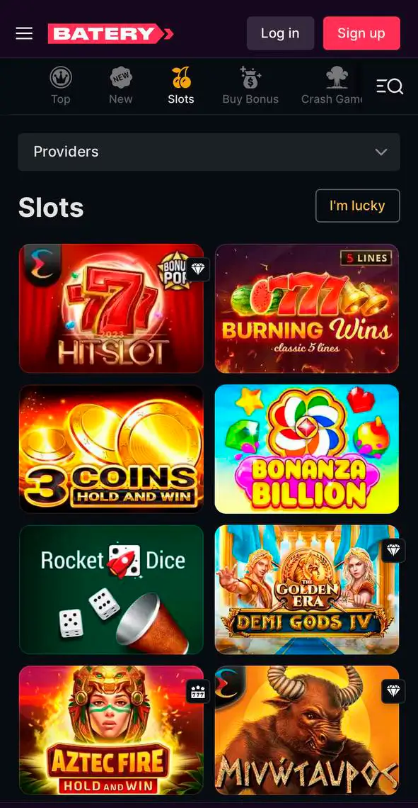 Slots from Batery Casino.