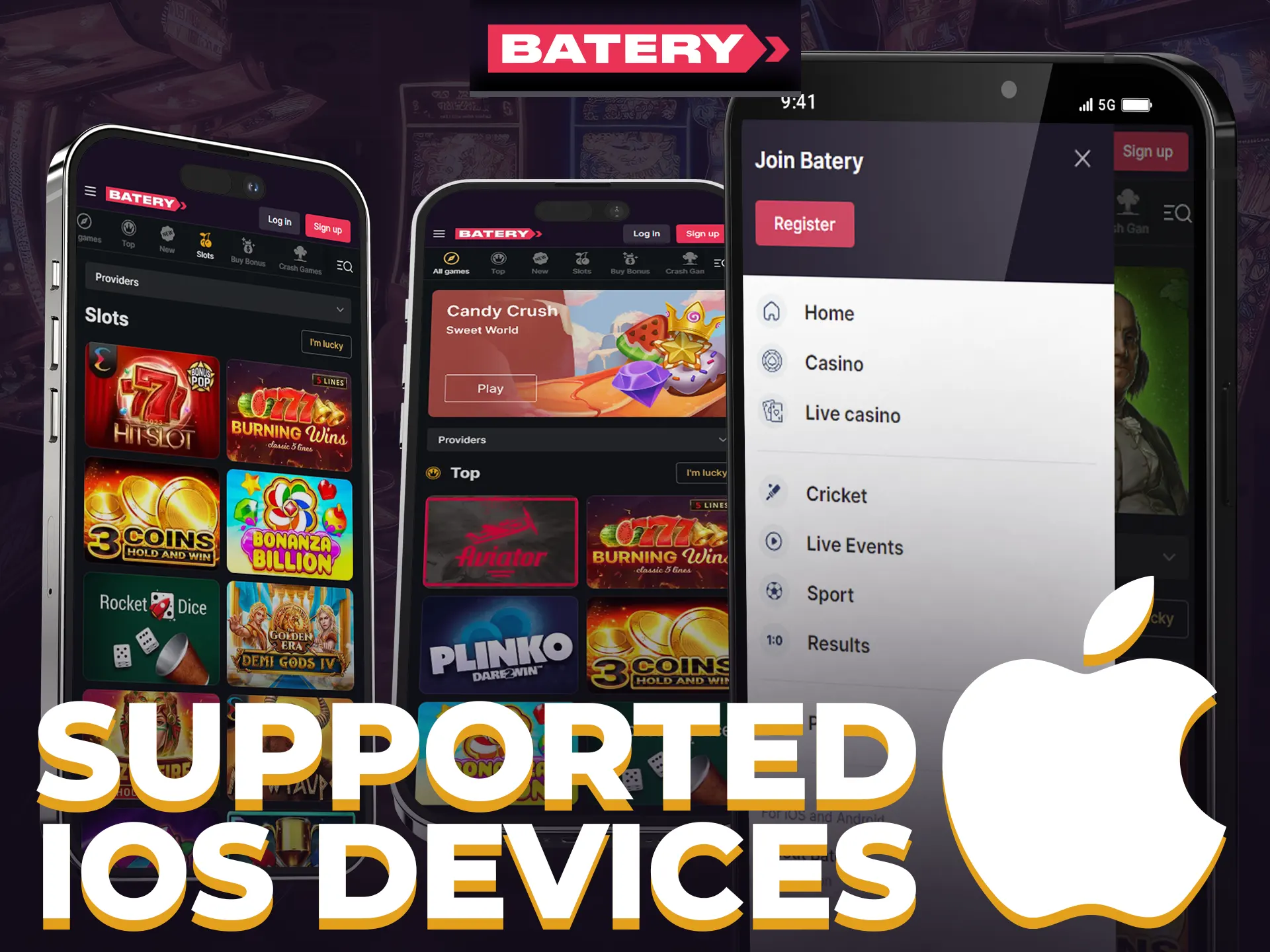 Batery app supports the most of mobile iOS devices.