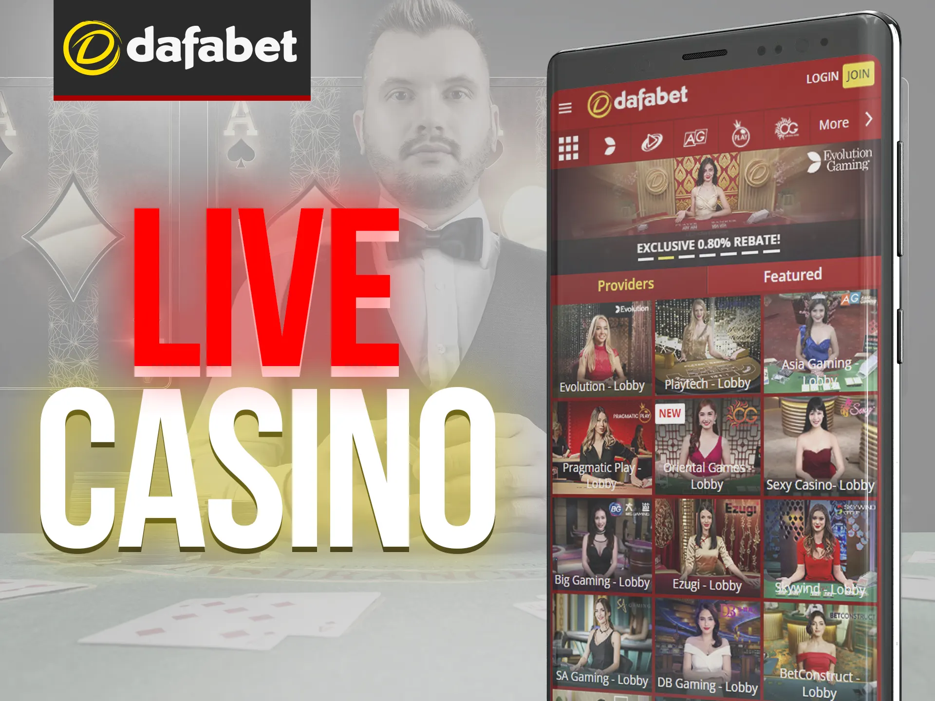 Dafabet Live Casino features Andar Bahar, Teen Patti, Poker, Roulette, Sic bo, and Blackjack.