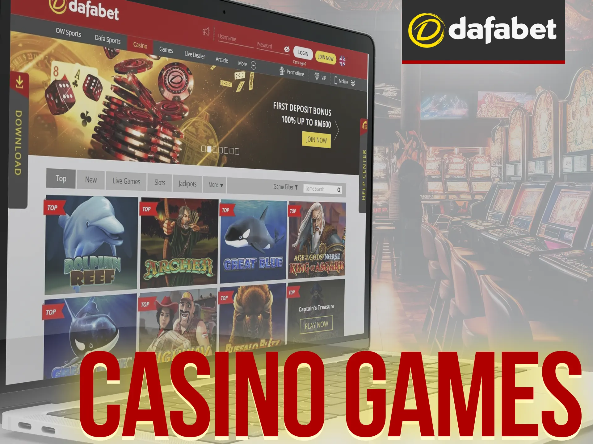 Enjoy an incredible number of Casino Games at Dafabet.