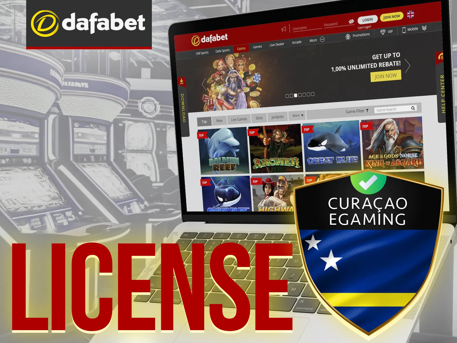 Dafabet in India holds a Curacao license.