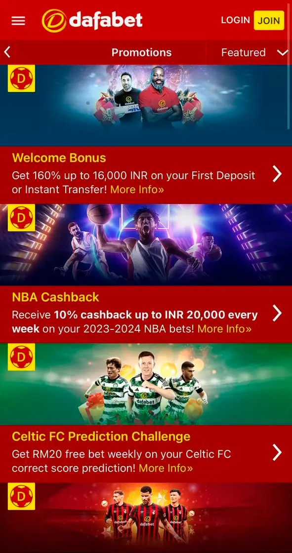 Promotions from Dafabet.