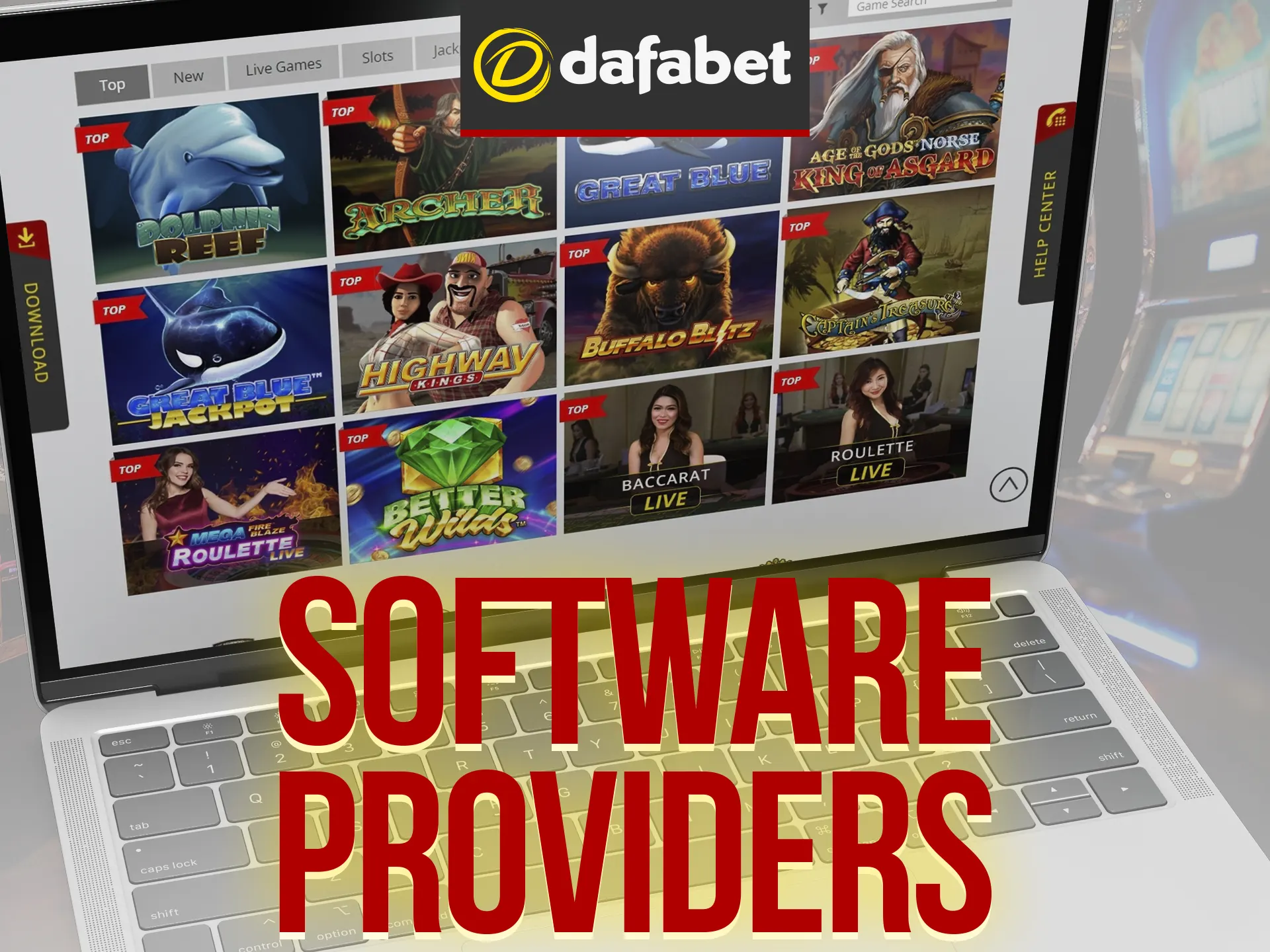 Dafabet providing slots form reputable providers like Spinmatic, Spinomenal, Thunderkick etc.