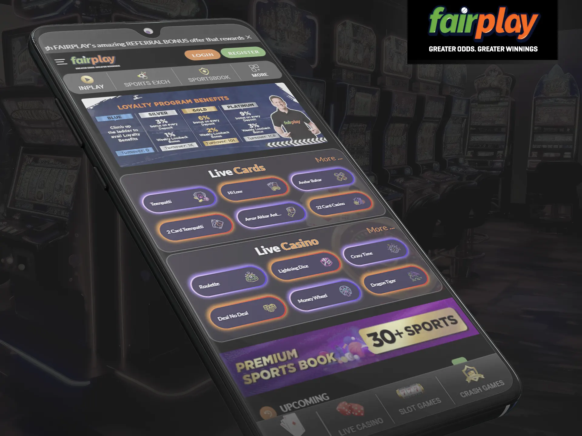 FairPlay Mobile Site offers full functionality, allowing bets, slot play, and bonuses via browser.