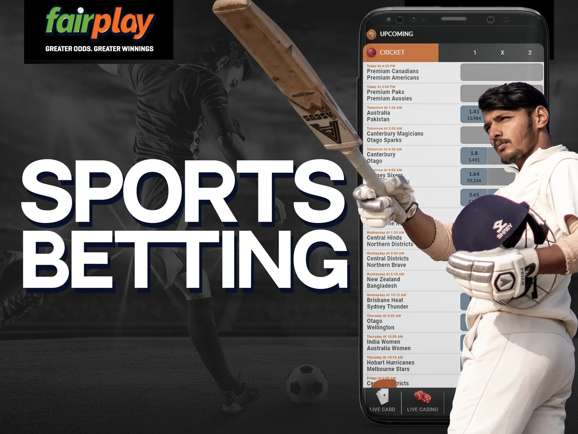 Enjoy a great number of sports betting at Fairplay.
