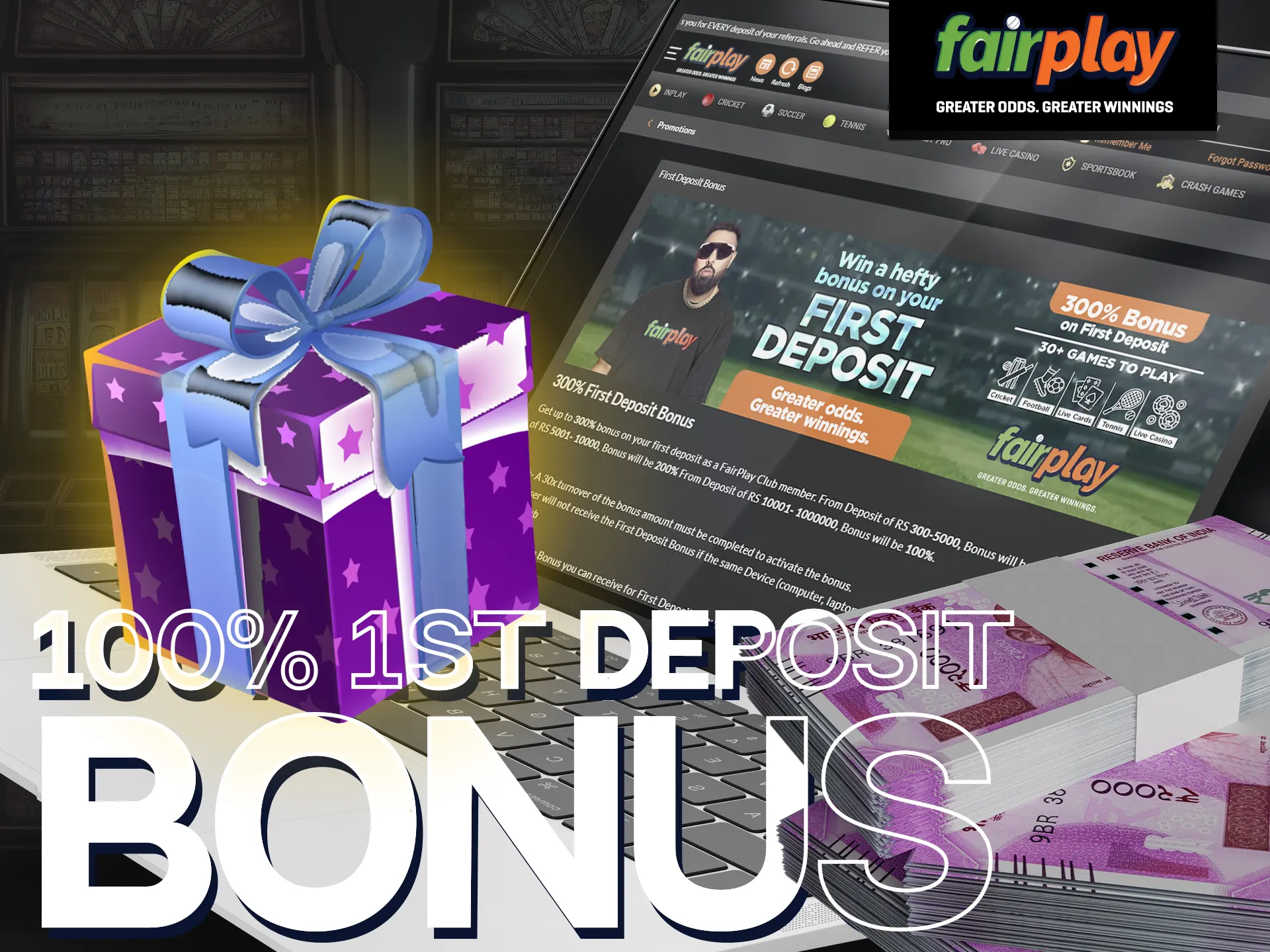 Get the 100% deposit bonus from Fairlay just at the beginning to have an amazing start.