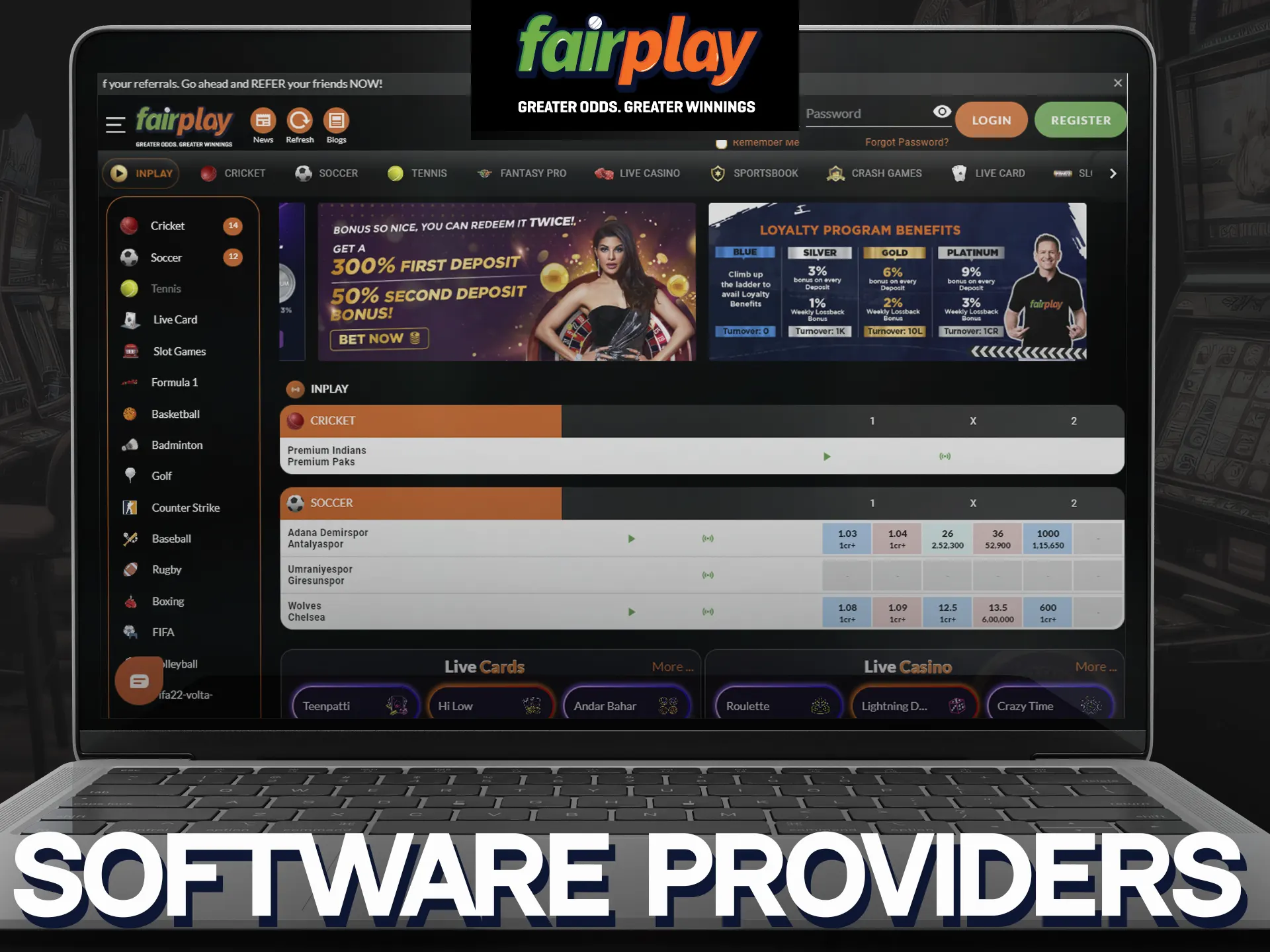 At Fairplay casino you can enjoy casino games from a big diversity of the gaming providers.