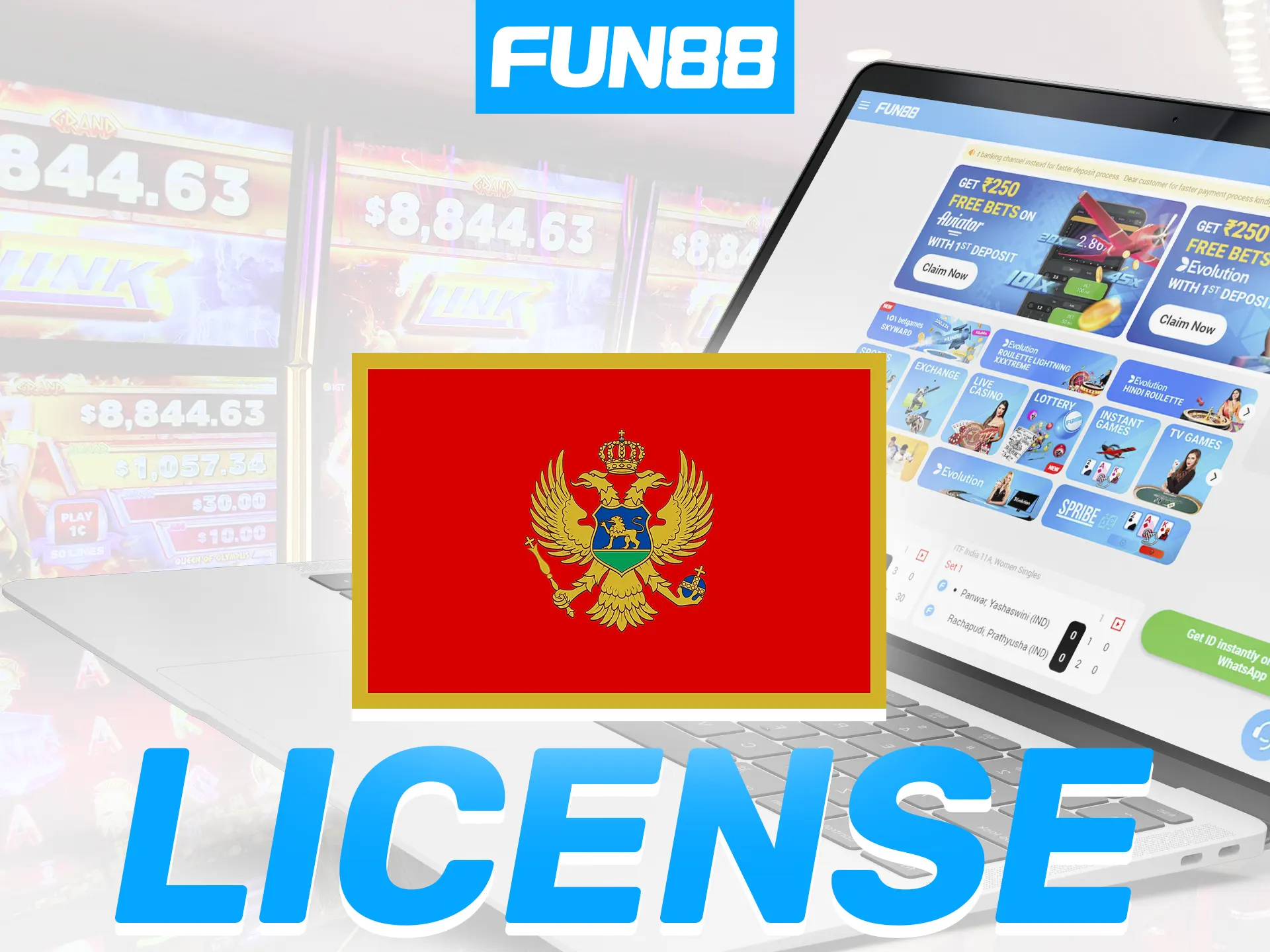 Fun88 Casino is licensed and regulated by the Montenegro government under license number 0133, ensuring safety.