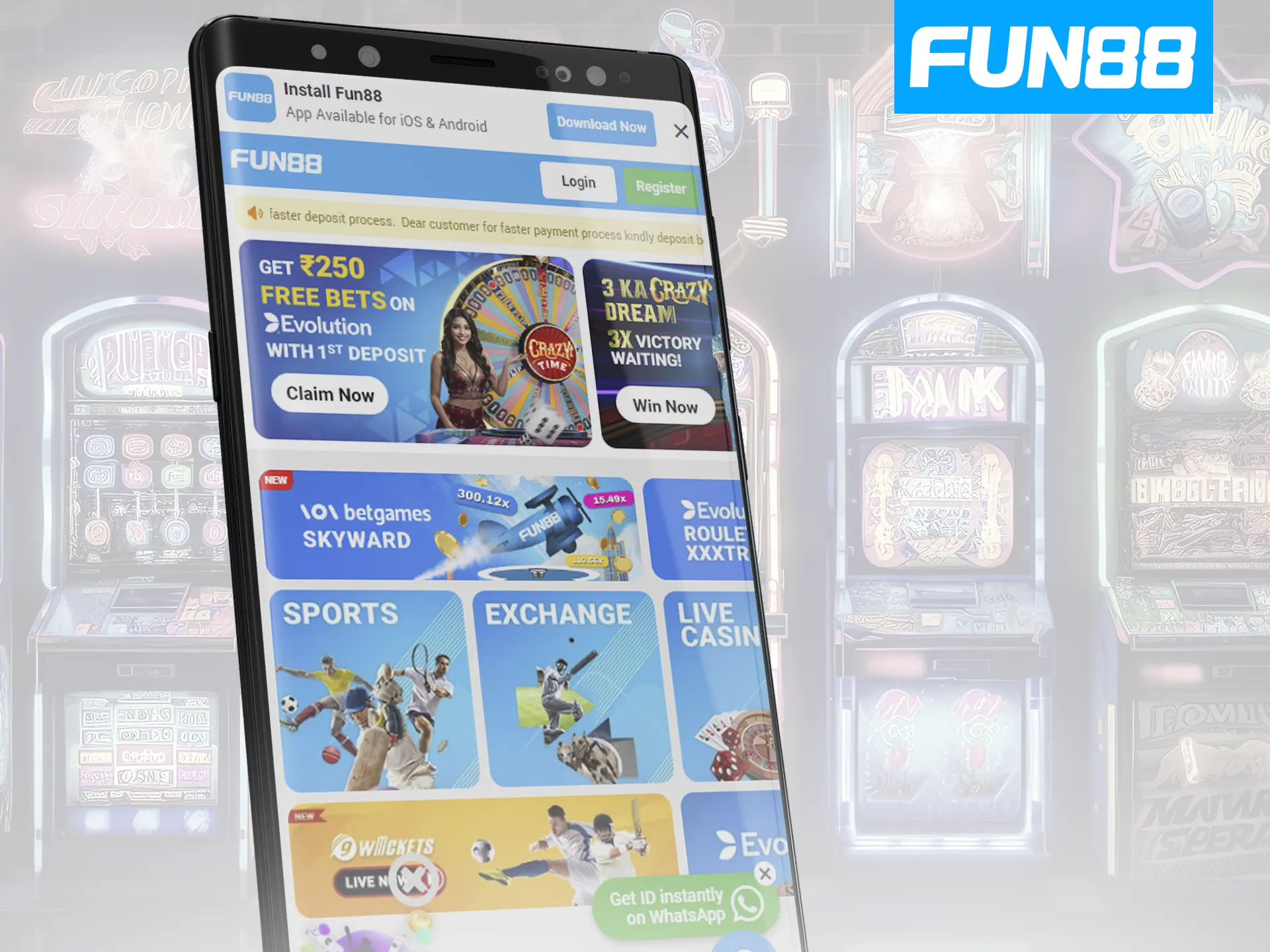 Use the Fun88 mobile website for convenient betting without prior installation on devices.