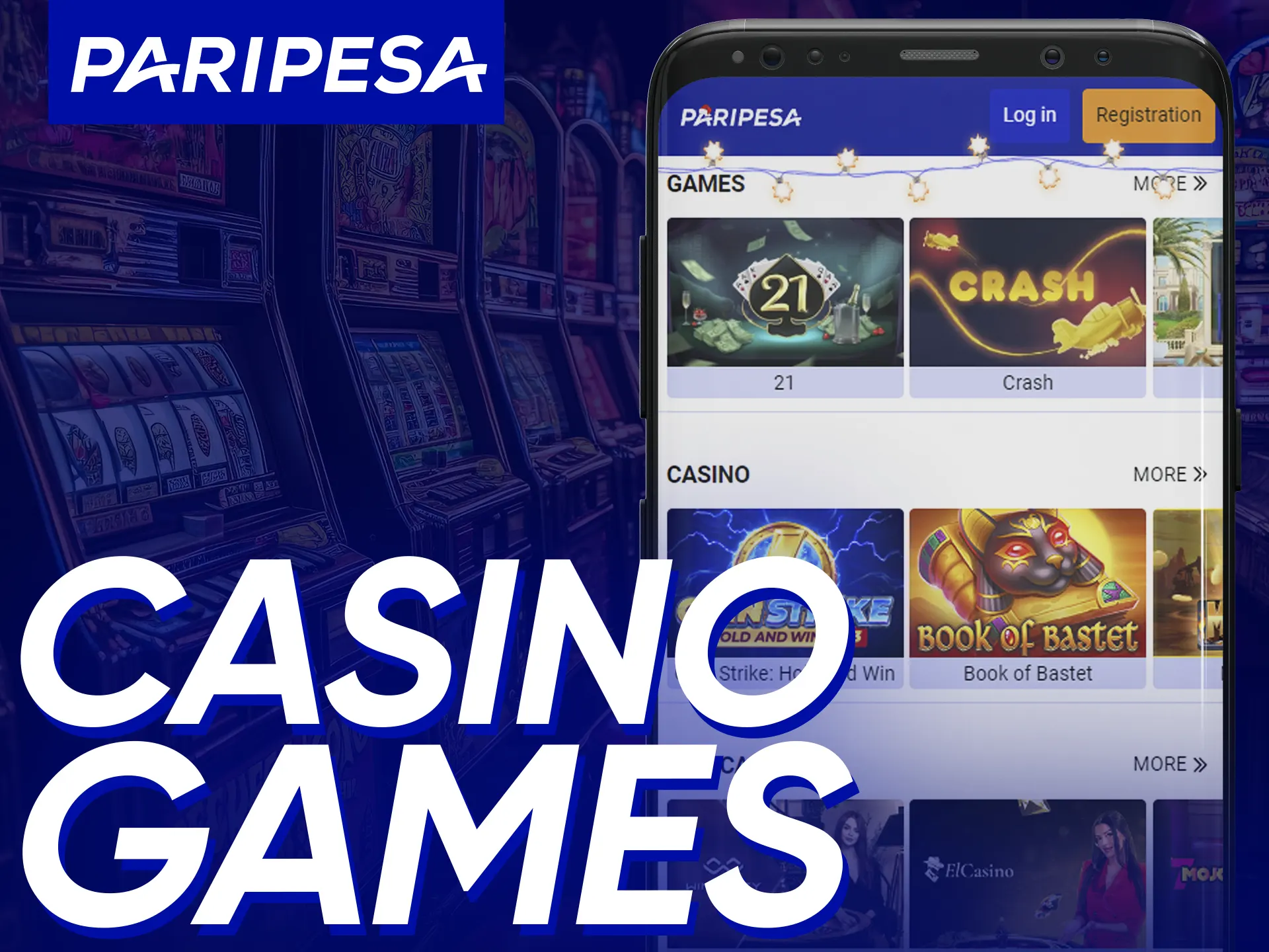 Enjoy a huge variety of casino games through Paripesa app.