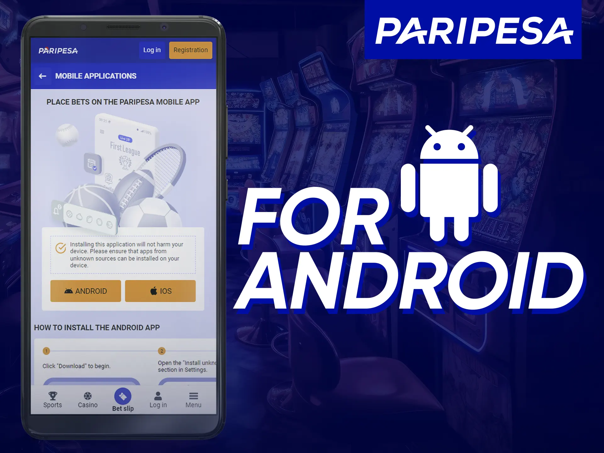 Use Paripesa Android app and enjoy a seamless gambling experience.
