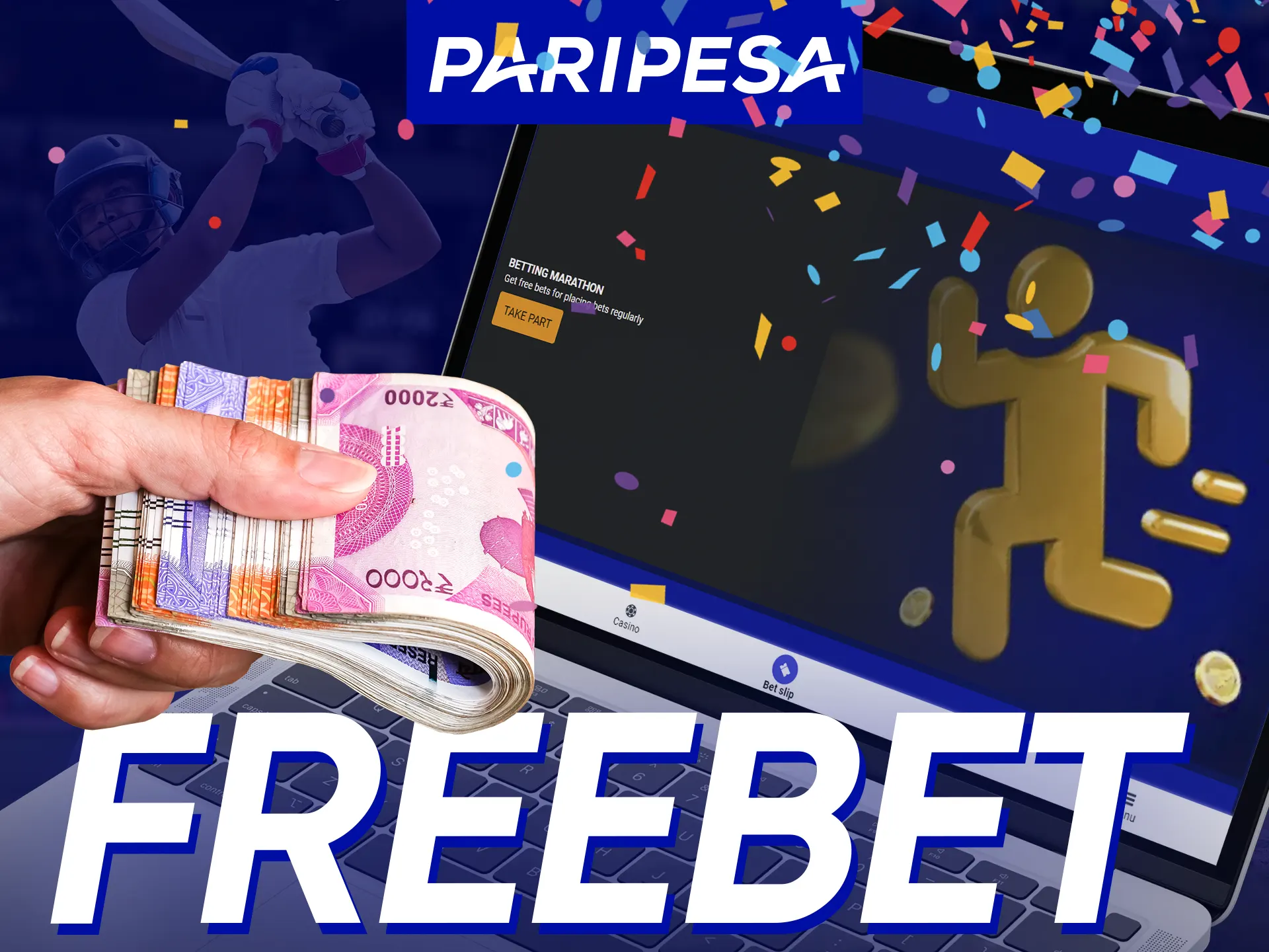 Place daily bets (180-1,800 INR) for freebet promo codes at Paripesa.
