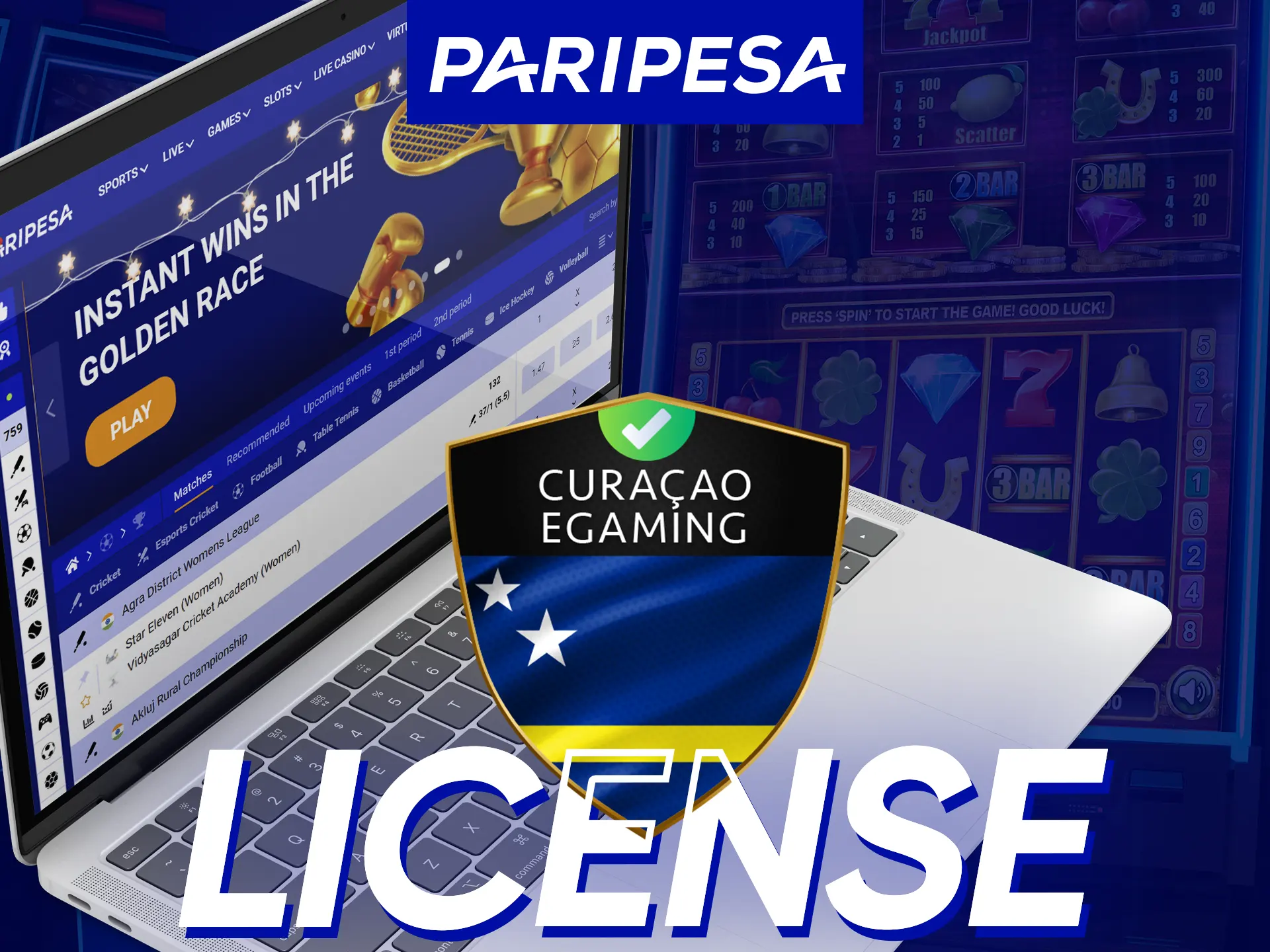 Paripesa Casino holds Curacao license 1668/JAZ.