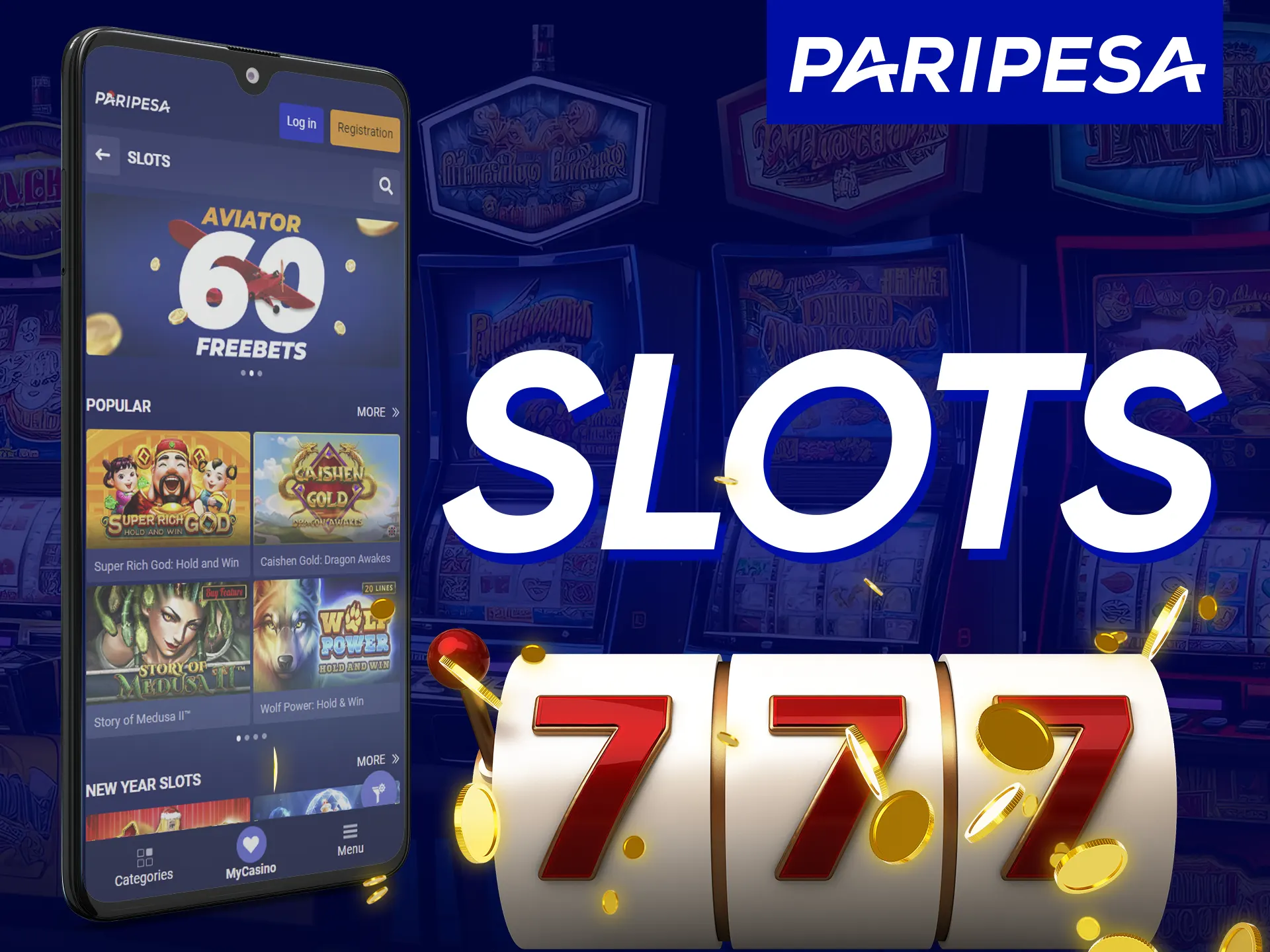 Enjoy a big variety of slots with Paripesa app: it`s a 11+ providers, including Mancala, Betsoft, Quickspin.