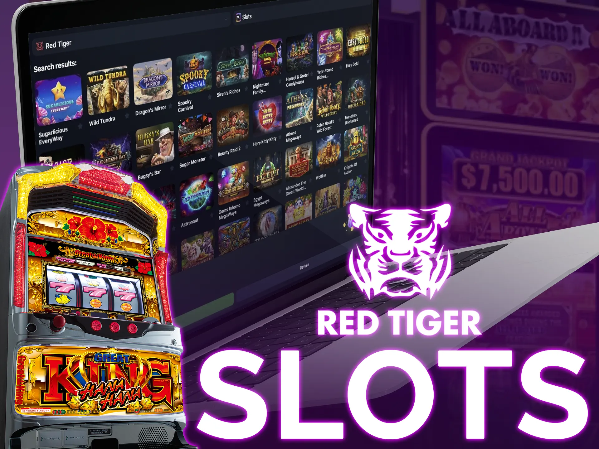 Red Tiger offers a diverse range of casino games, including classic and video slots with modern graphics, jackpots, and free spins.