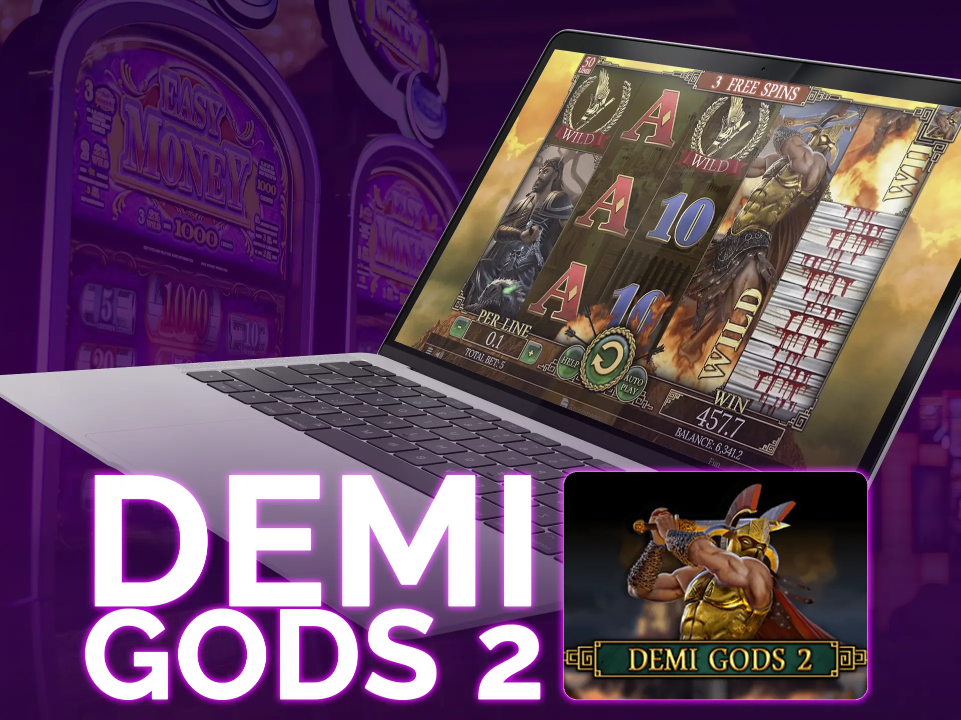 Demi Gods 2 it`s an ancient Rome-themed slot: 97% RTP, low volatility, x500 max winnings, free spins.