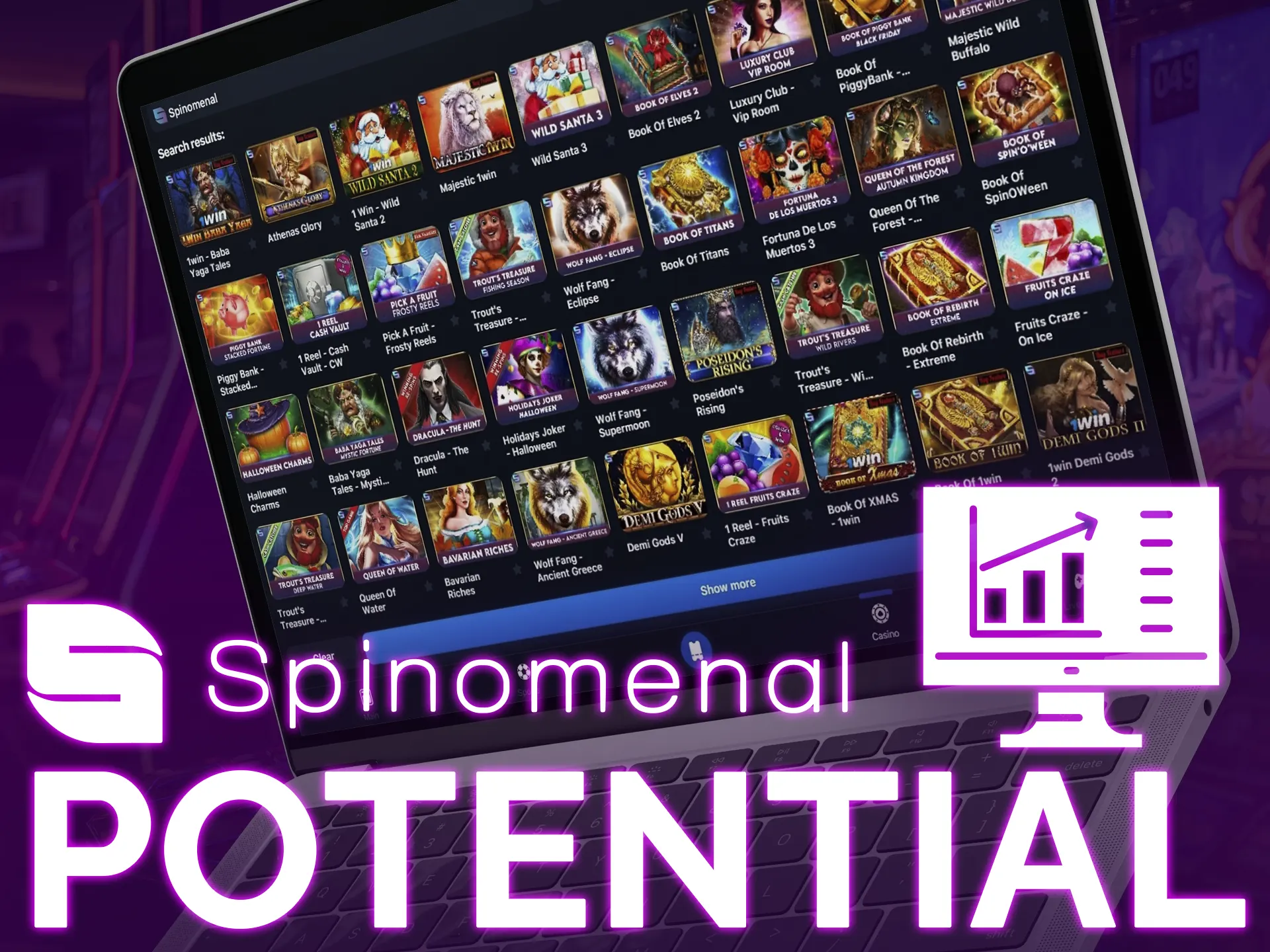Spinomenal slots offer great winning potential, it is top slots with high multipliers.