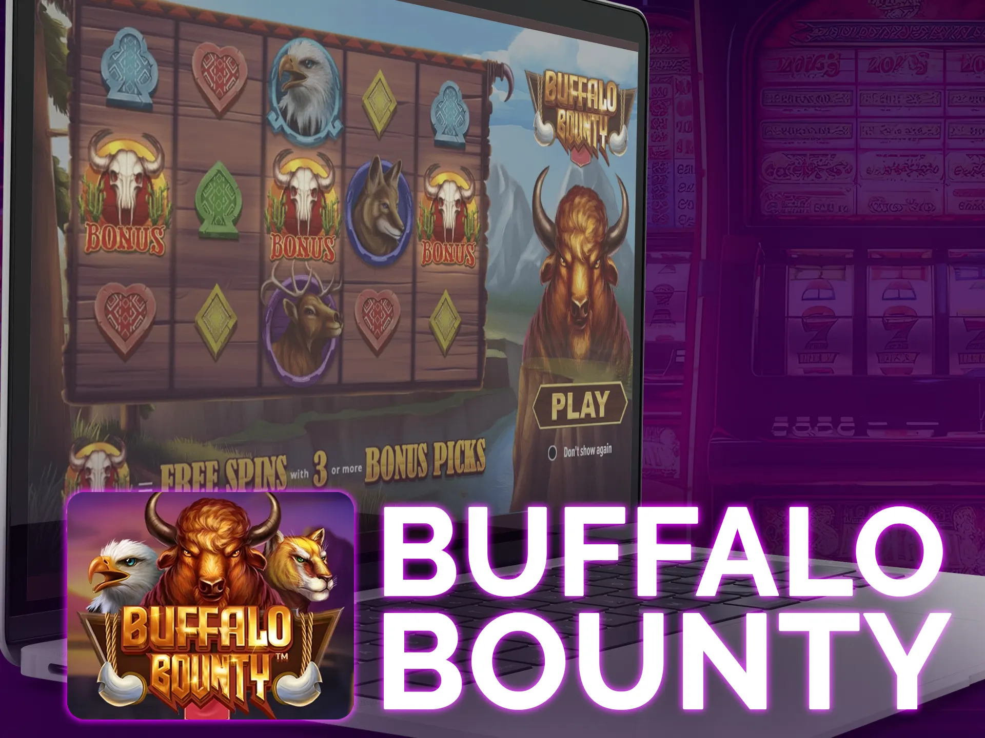 Dragon Gaming's Buffalo Bounty offers wild animal-themed slot excitement.