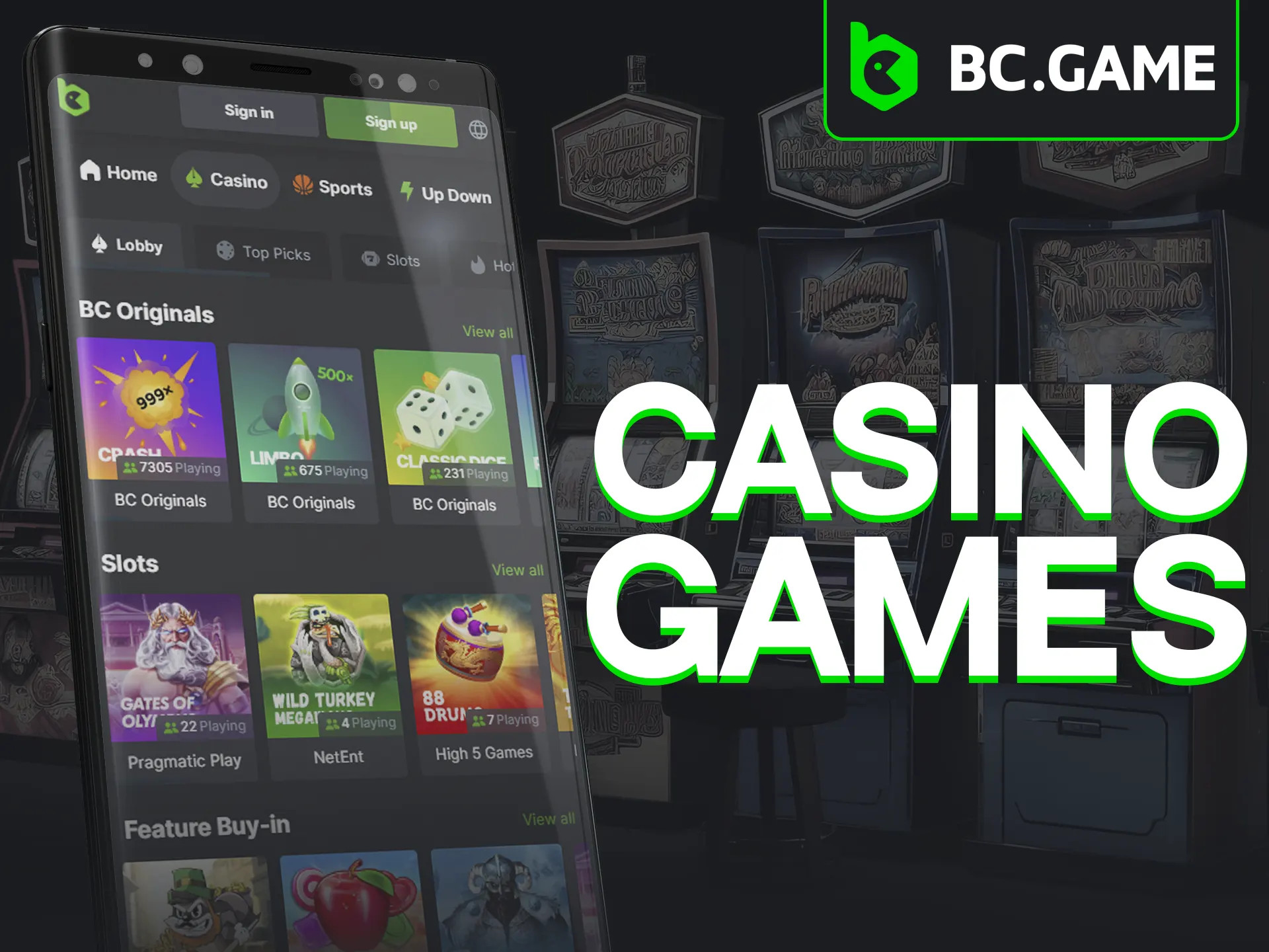 Dive into diverse casino games at BC Game.