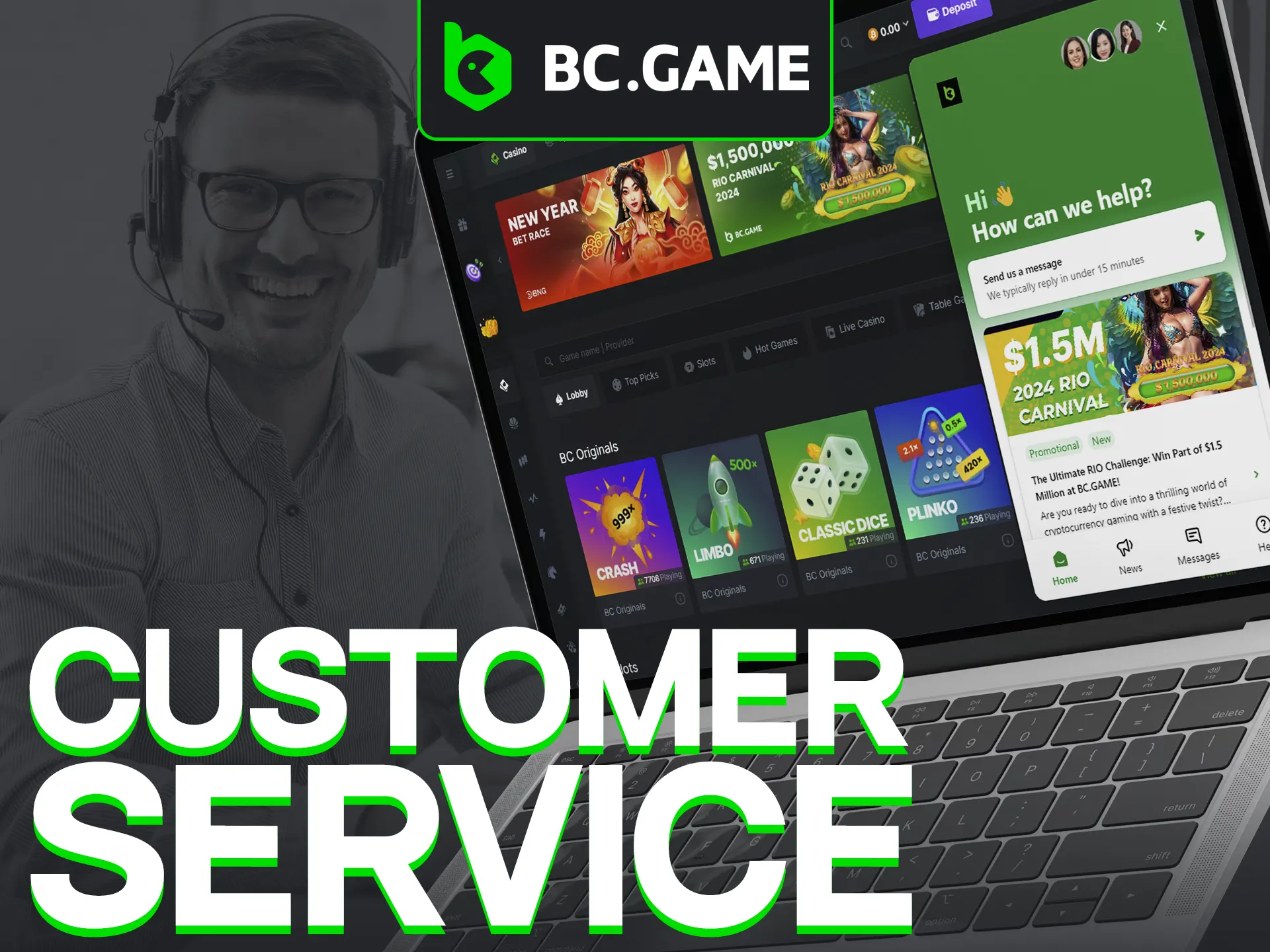 BC Game offers responsive 24/7 customer support.