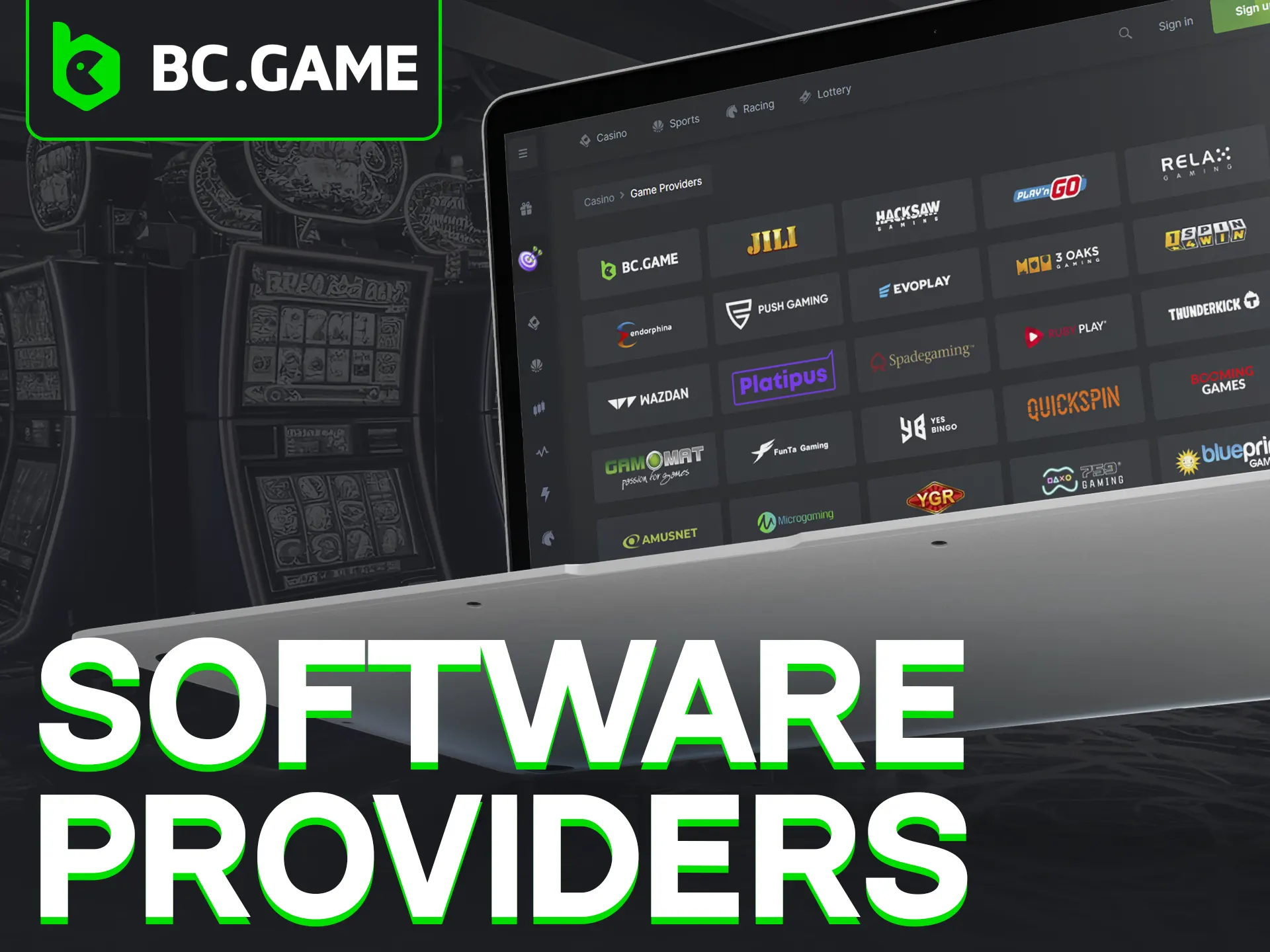 BC Game collaborates with various providers for diverse games.