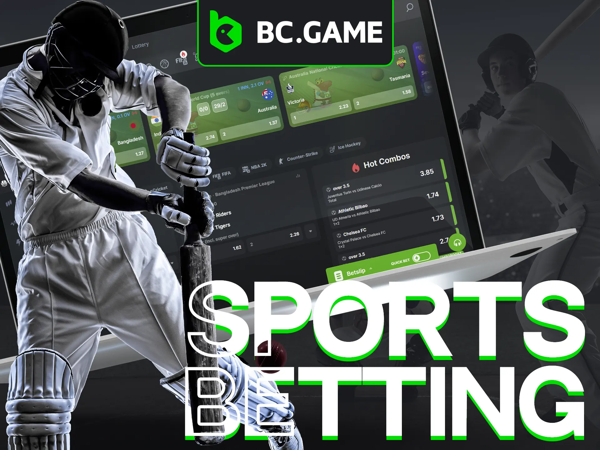 BC Game offers diverse sports betting options, including cricket.