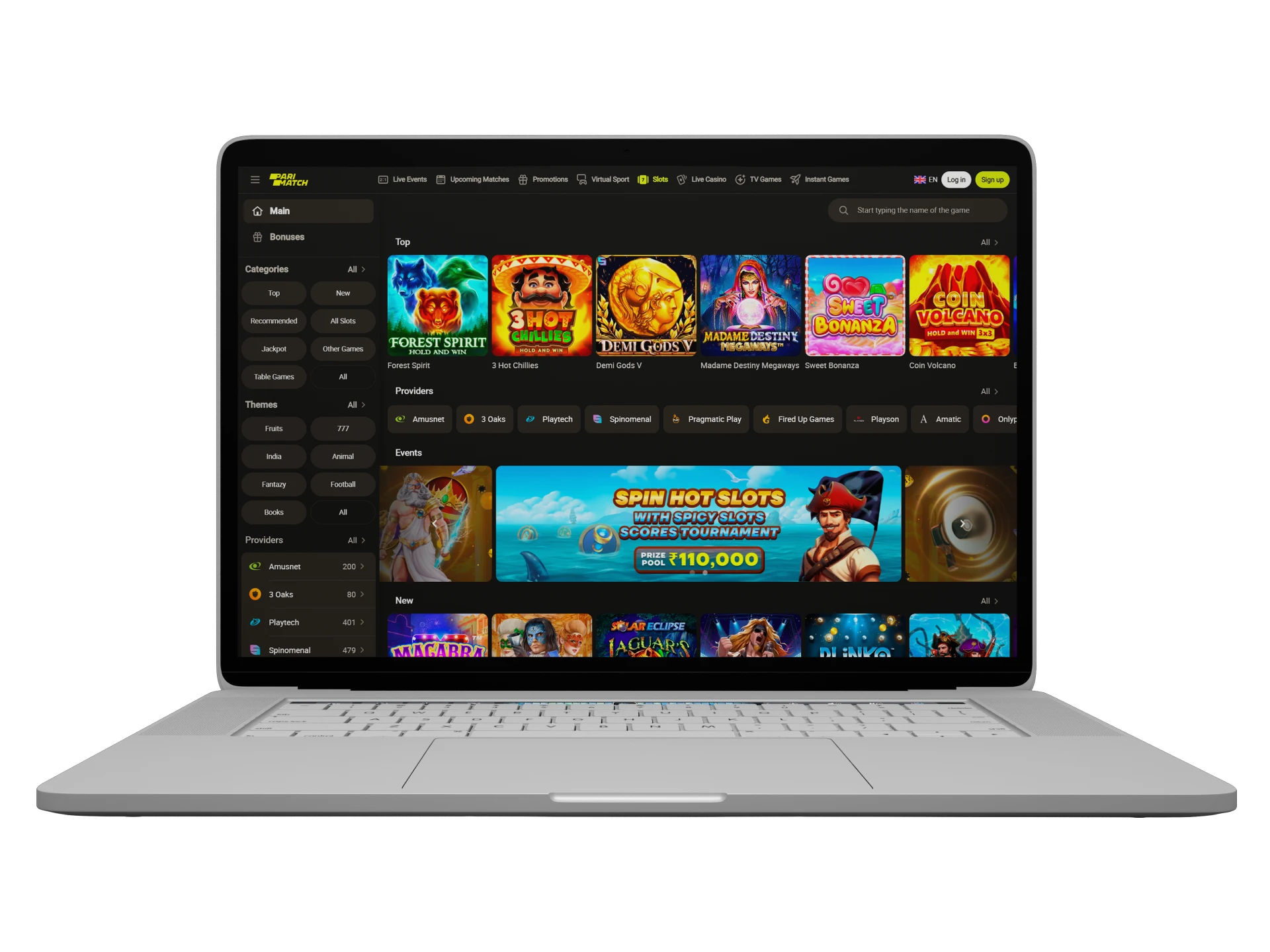 Play the best slots with Parimatch.