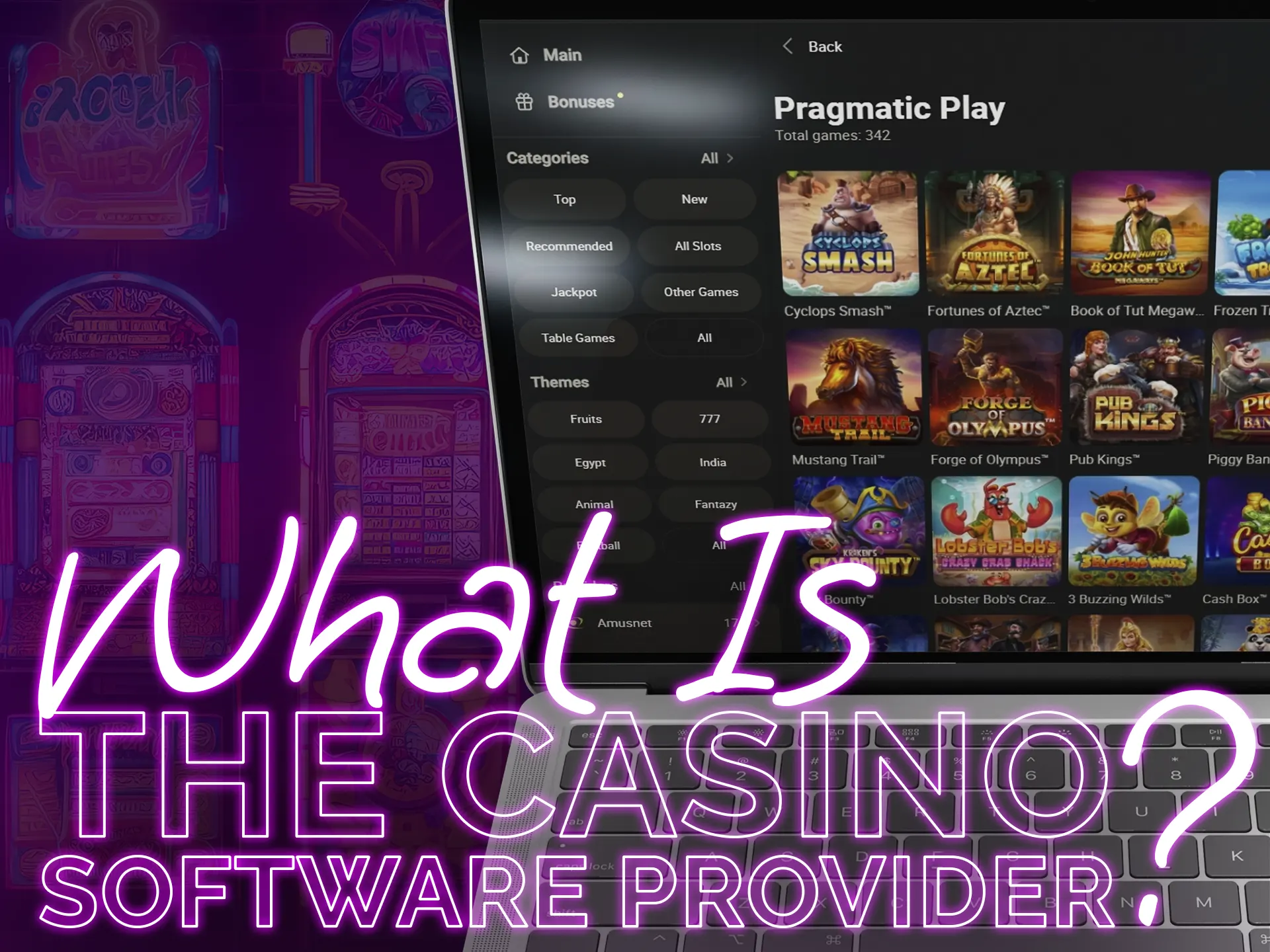 A game provider develops and releases casino games.