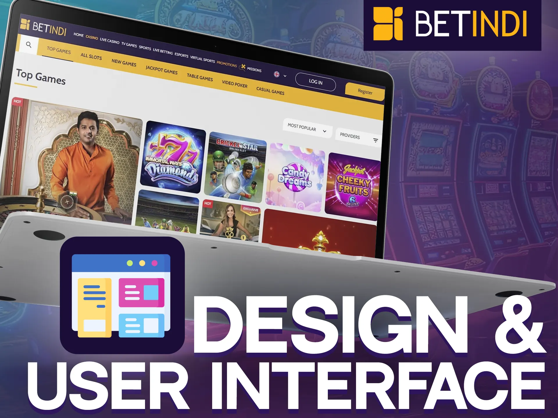 Betindi Casino offers user-friendly design and interface.
