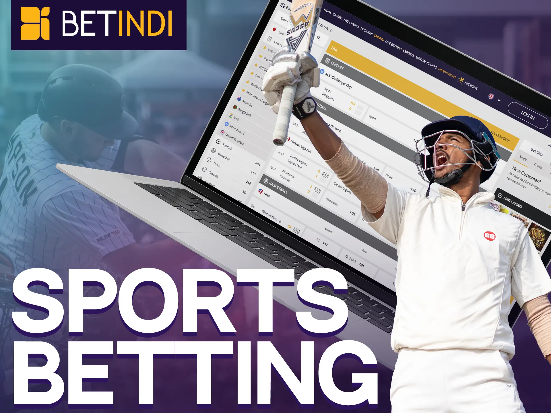 Explore sports betting with Betindi for high odds.