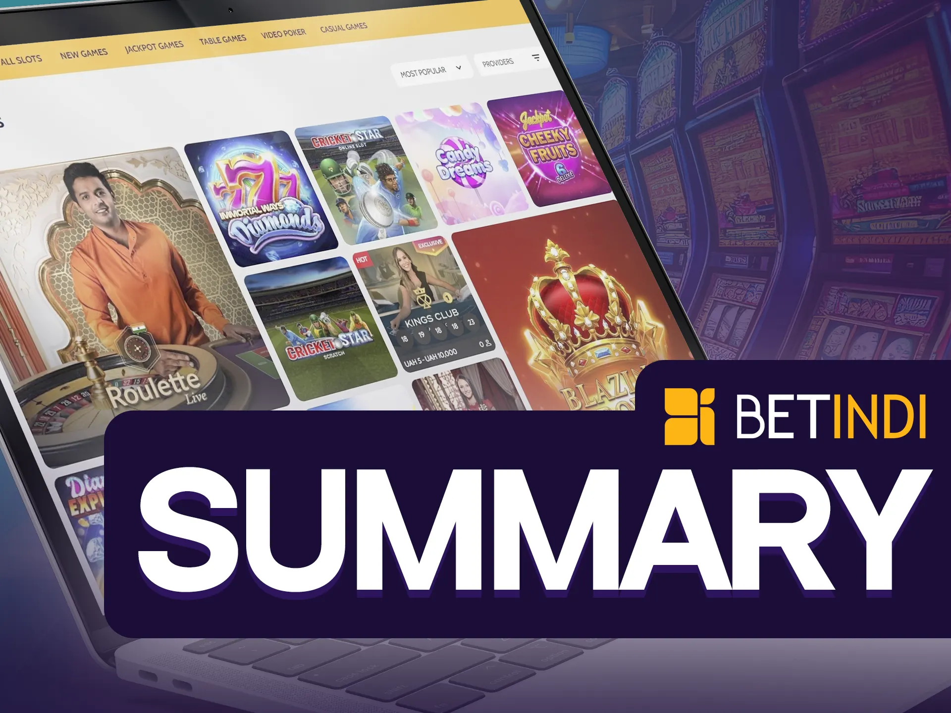 Betindi is a reliable and user-friendly casino.