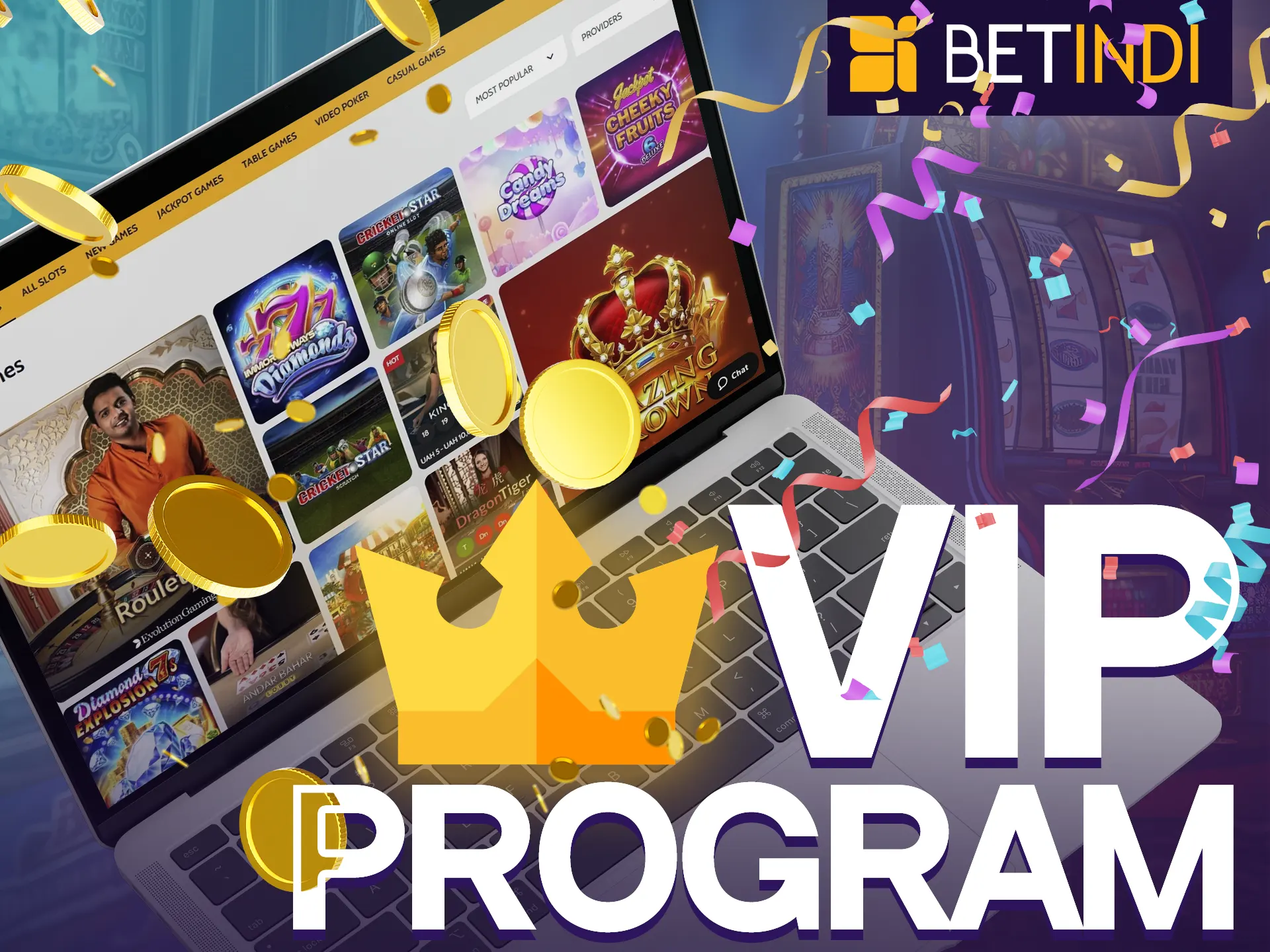 Get special perks with Betindi's VIP program.